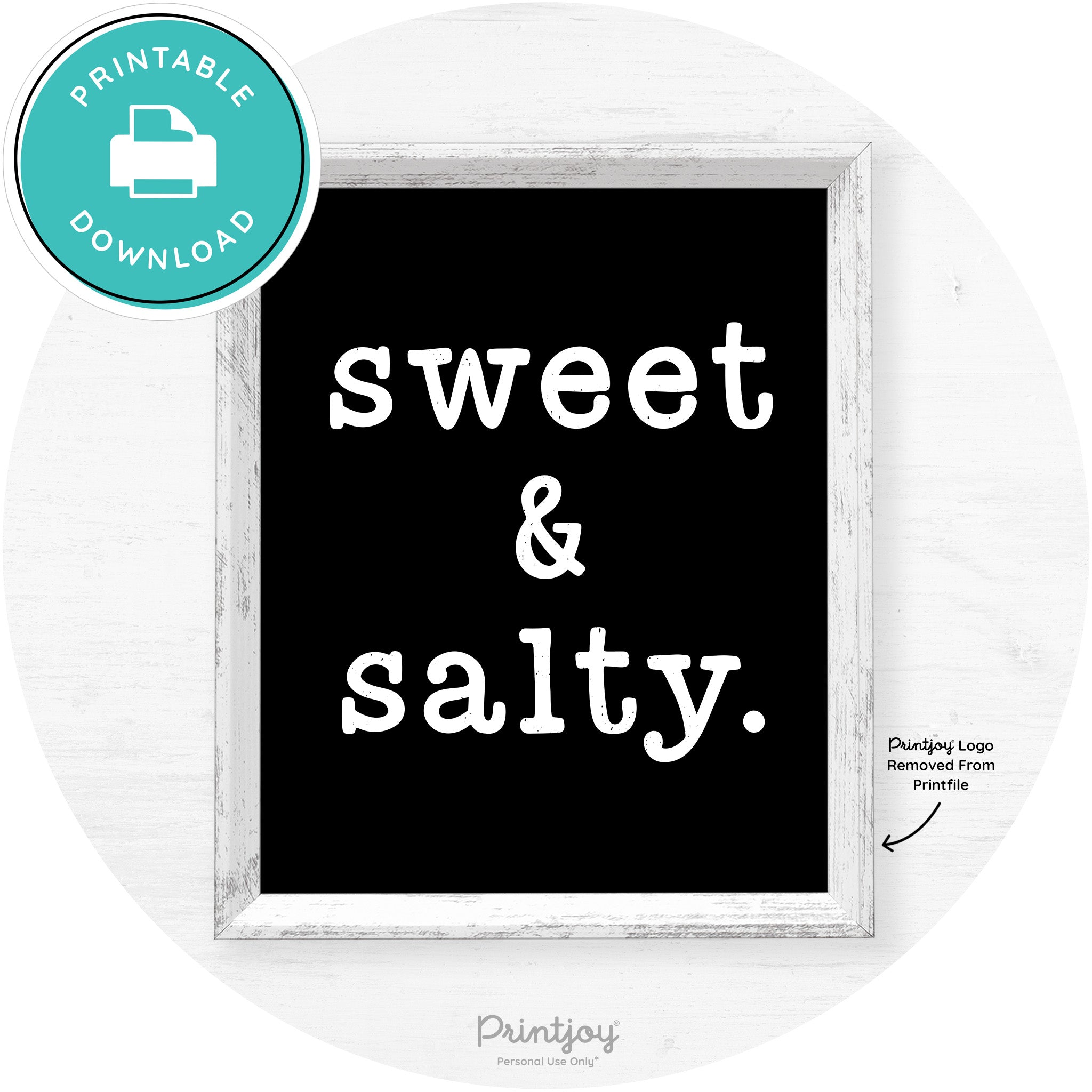 Sweet & Salty Southern Kitchen Farmhouse Wall Art Free Printable
