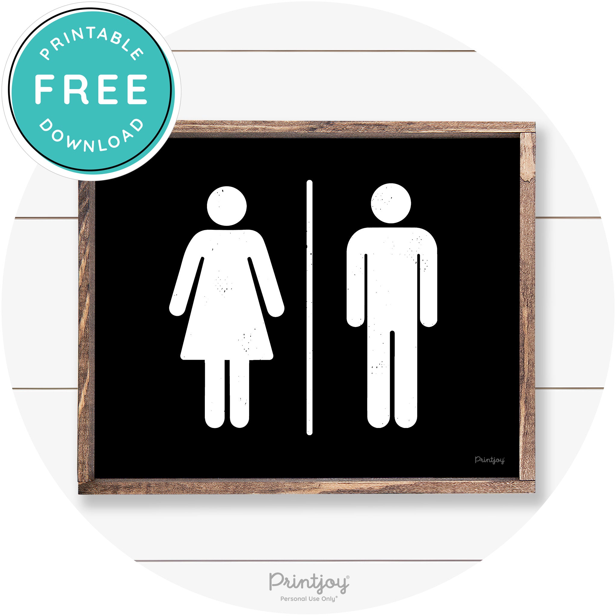 Restroom Sign Womens Mens Bathroom Farmhouse Art Free Printable