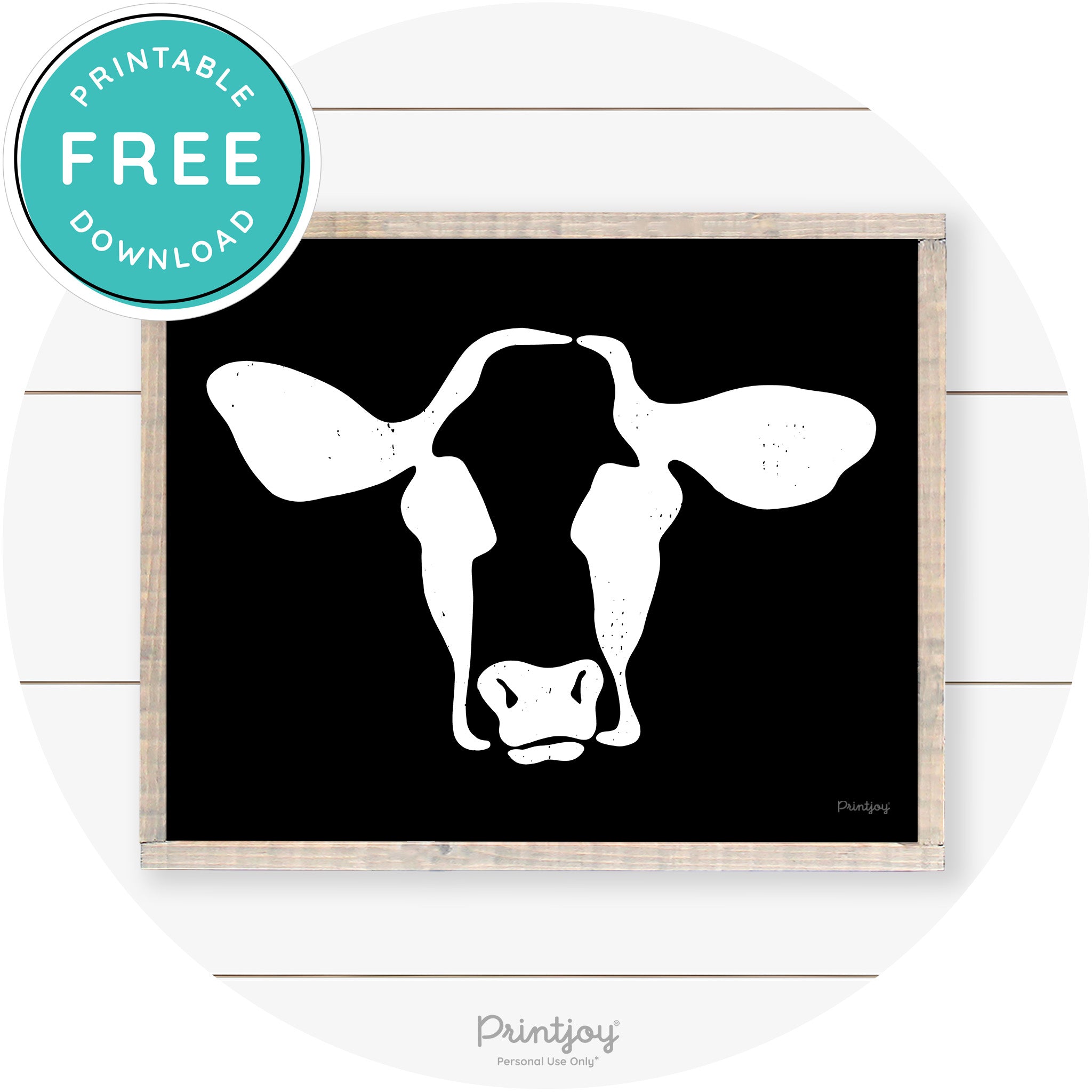 Cow Rustic Farmhouse Living Room Wall Art Decor Free Printable