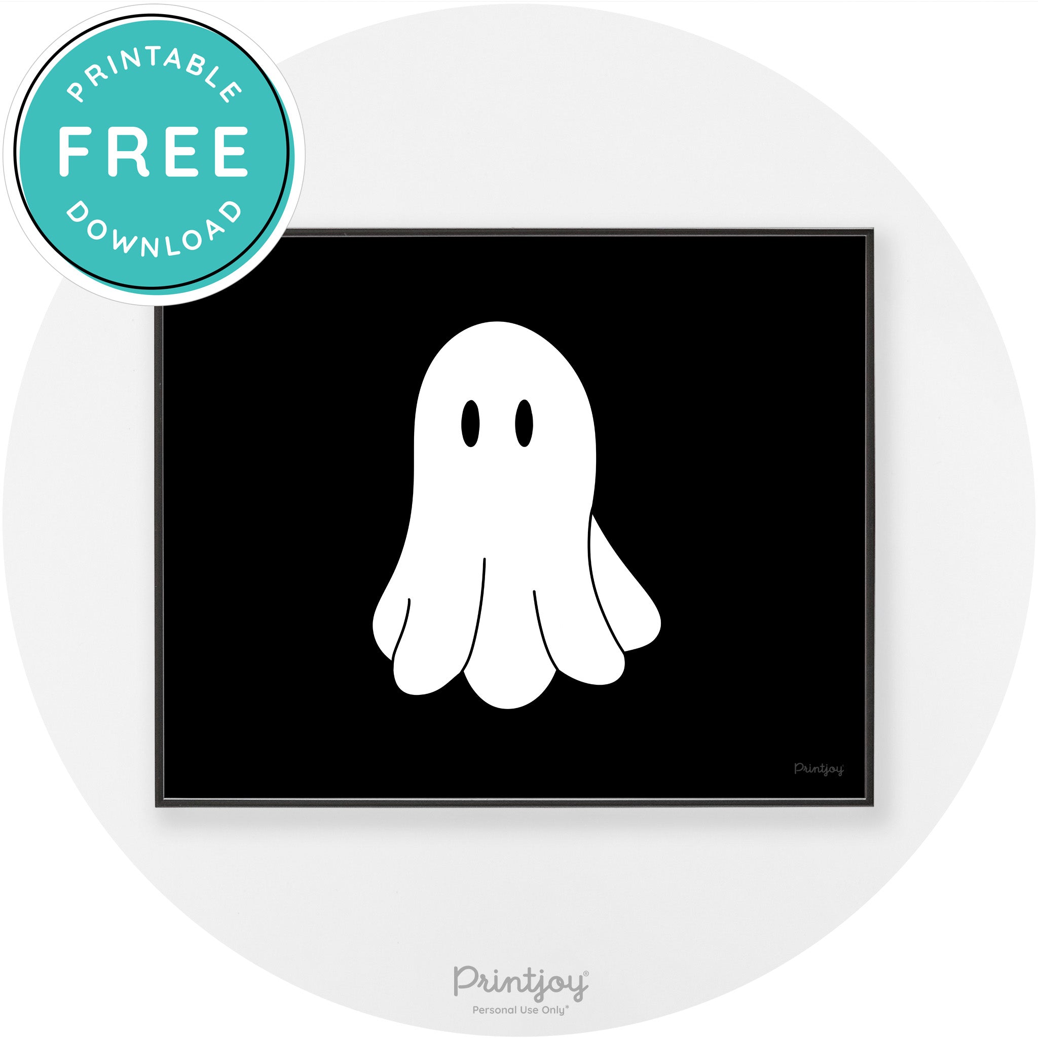 Halloween Cute Ghost Modern Chic Wall Art Decor Printable