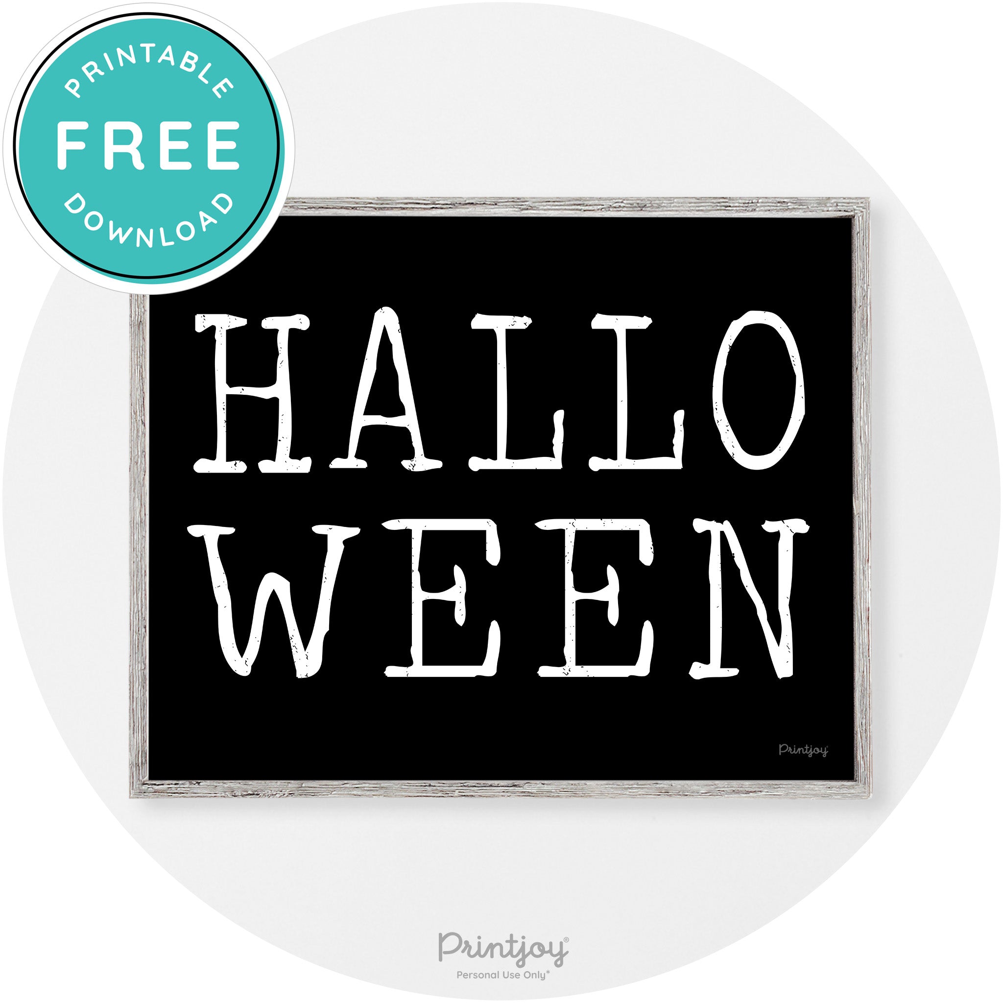 Halloween Eerie Typography Vintage Halloween Wall Art Free Printable - Printjoy
