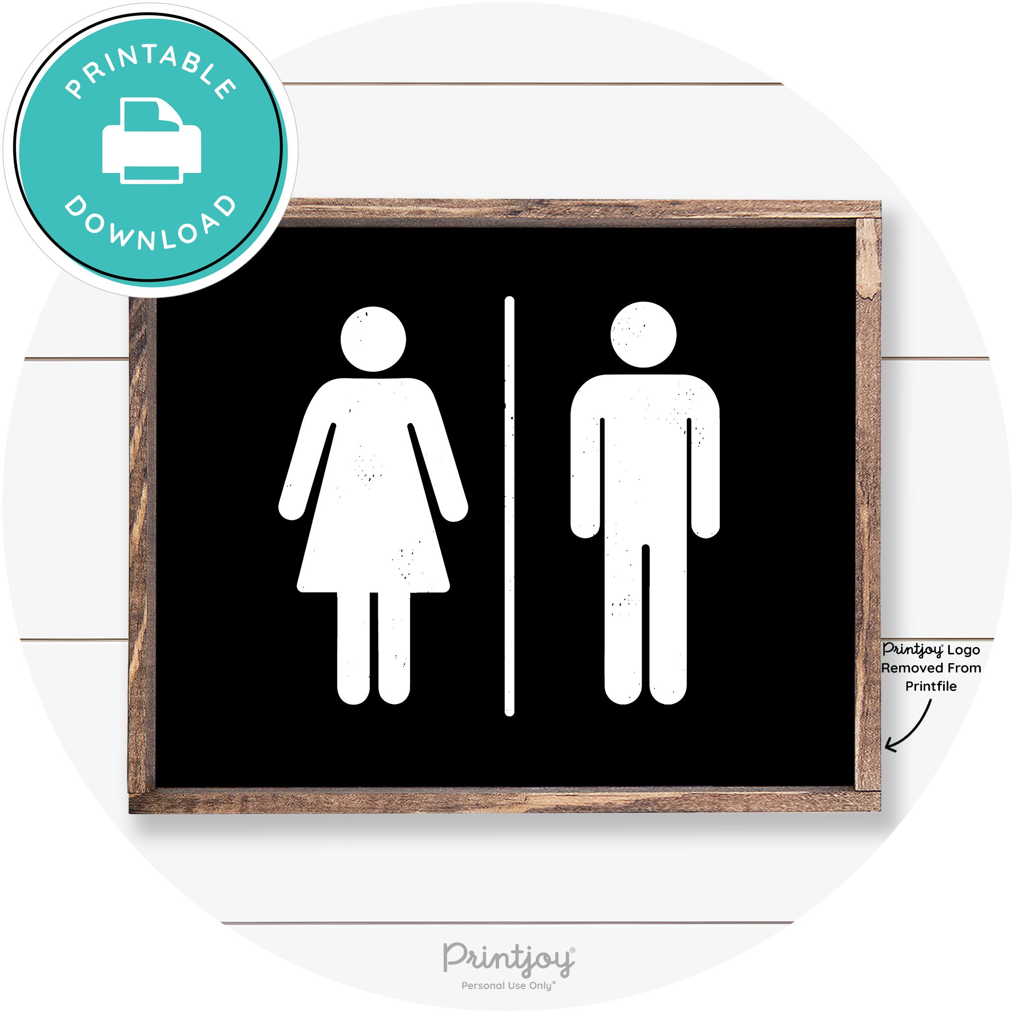 Restroom Sign Womens Mens Bathroom Farmhouse Art Free Printable