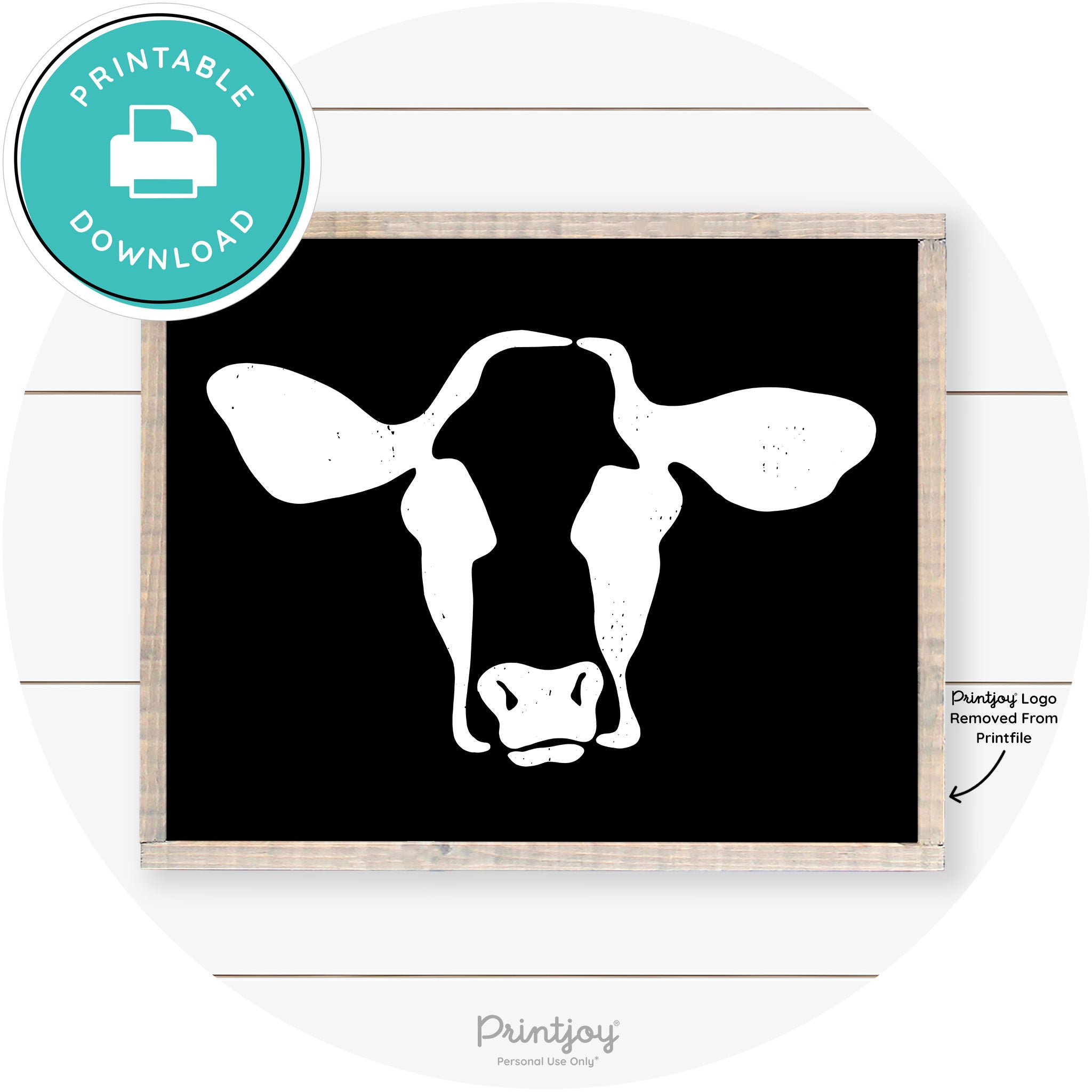 Cow Rustic Farmhouse Living Room Wall Art Decor Free Printable
