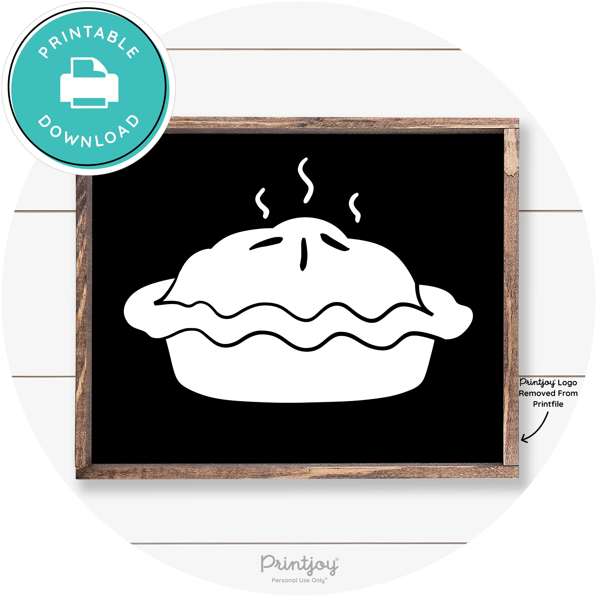 Pie Thanksgiving Desert Cute Farmhouse Wall Art Decor Free Printable