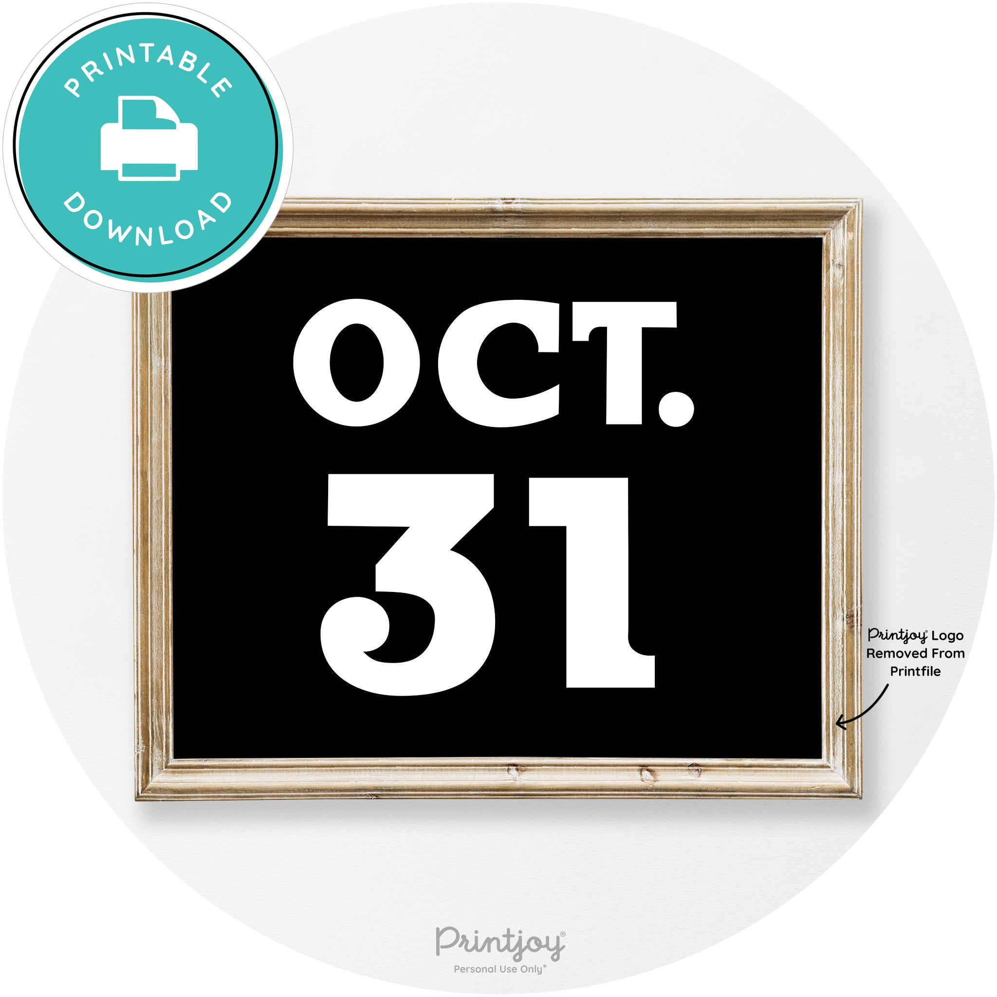 October 31 Halloween Day Vintage Halloween Wall Art Free Printable