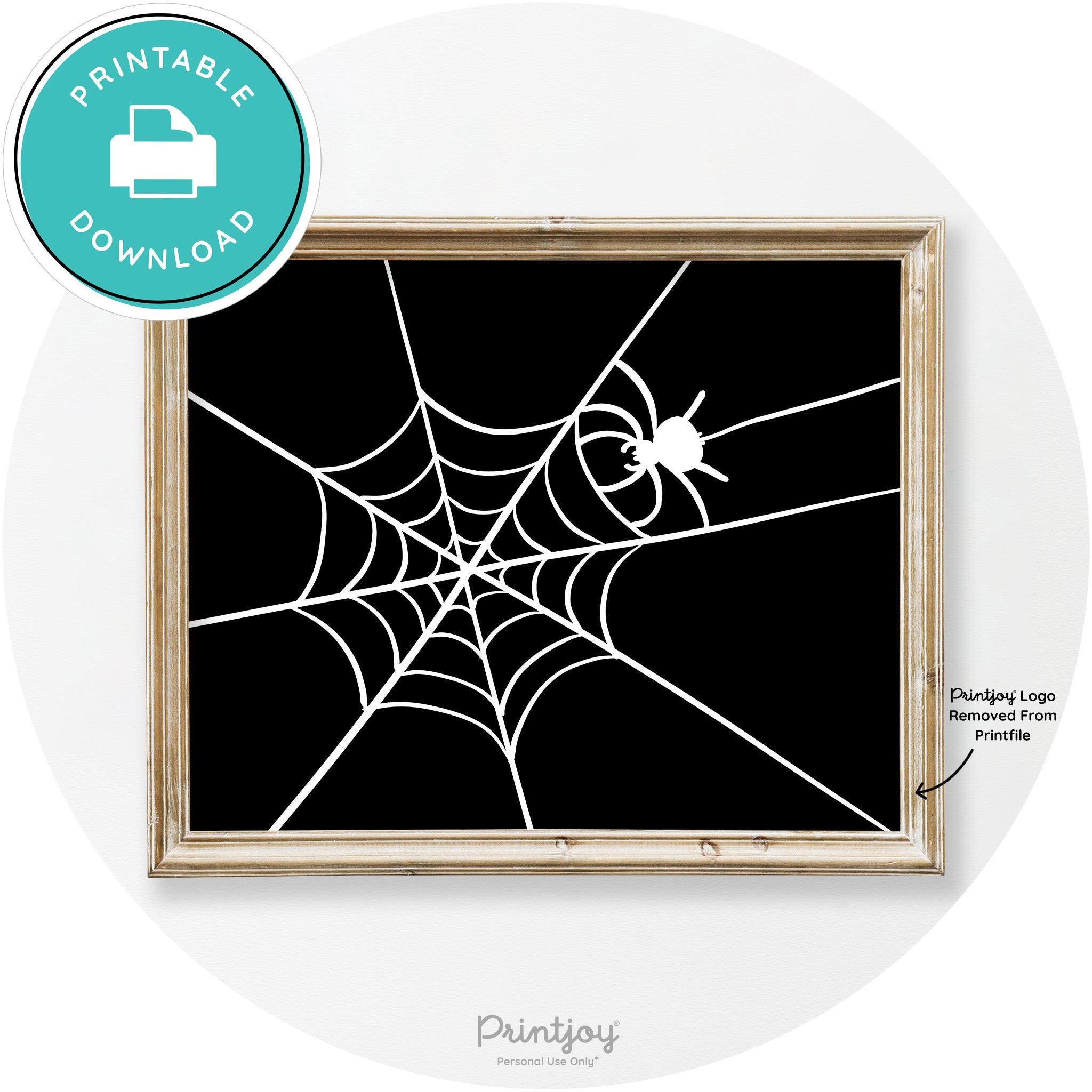 Halloween Spider Web Modern Vintage Wall Art Free Printable