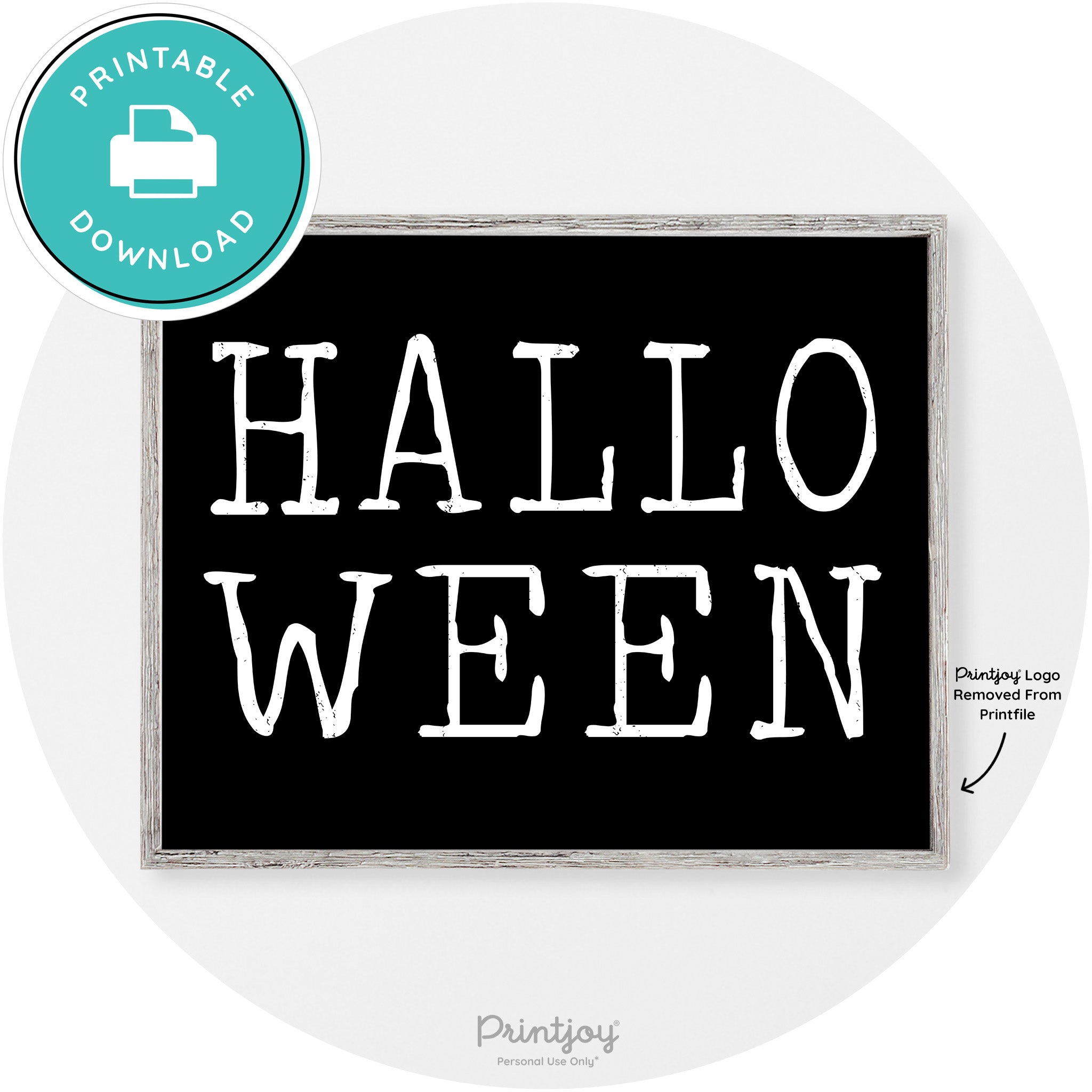 Halloween Eerie Typography Vintage Halloween Wall Art Free Printable - Printjoy