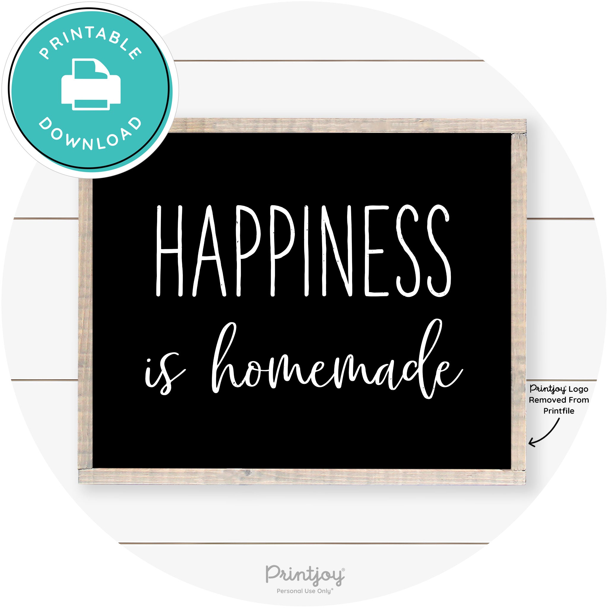 Happiness Is Homemade Kitchen Farmhouse Wall Art Free Printable