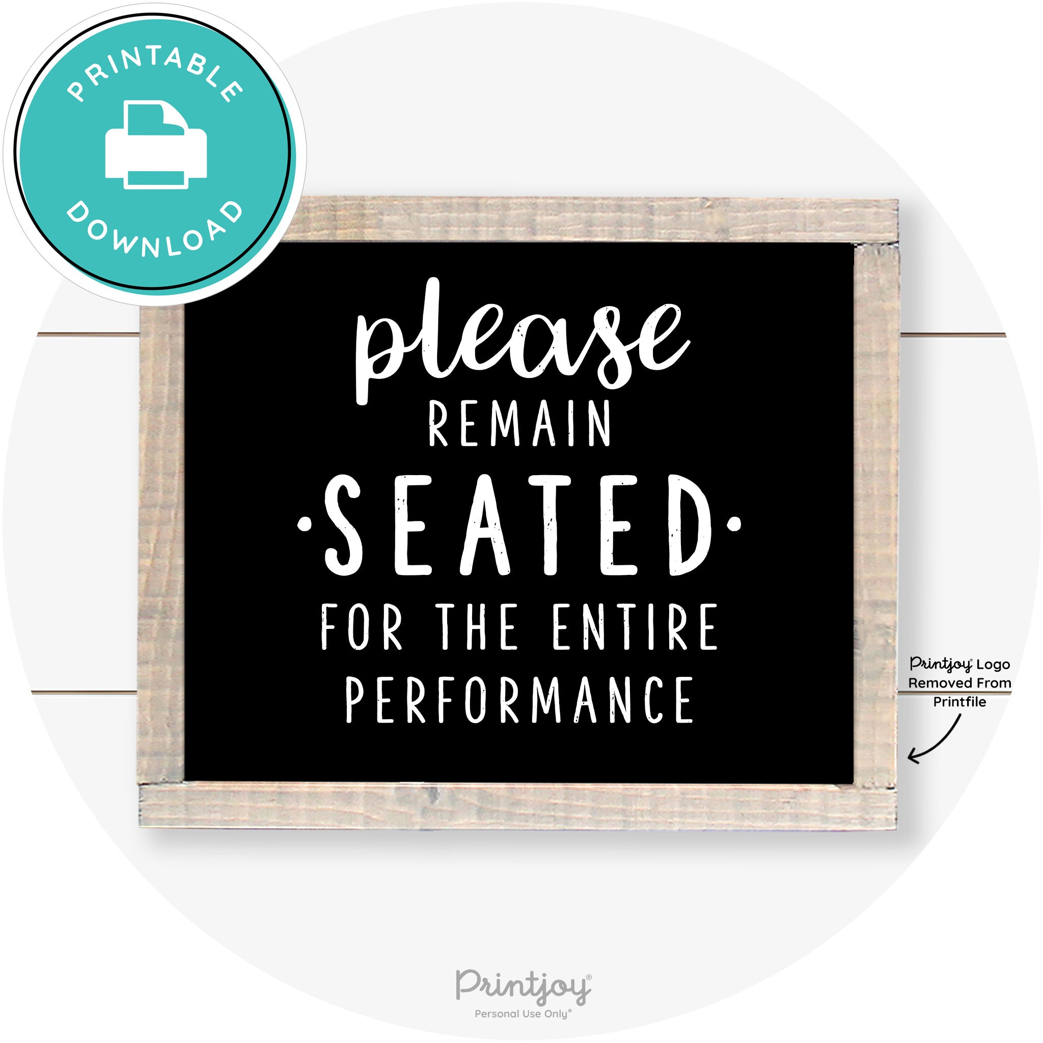 Please Remain Seated Funny Bathroom Farmhouse Art Free Printable