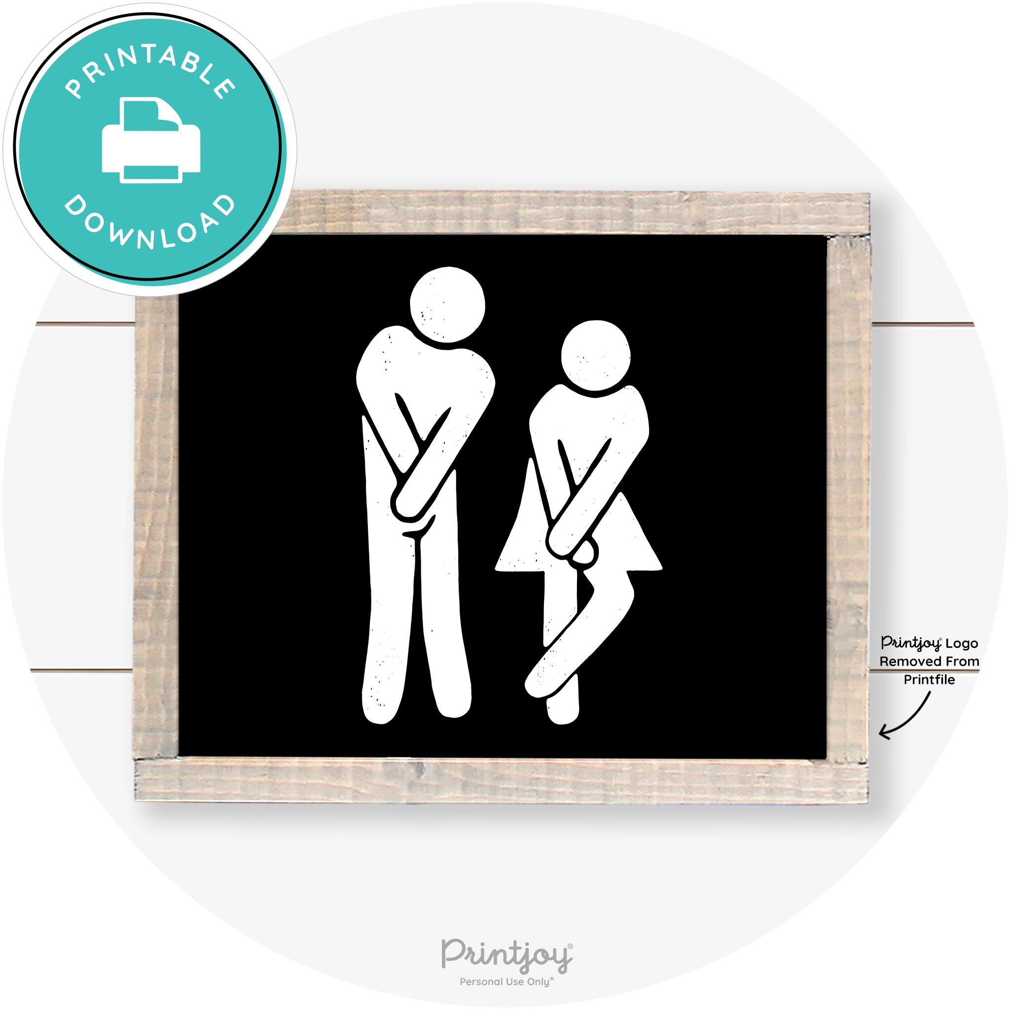 Potty Dance Gotta Go Sign Funny Farmhouse Wall Art Free Printable