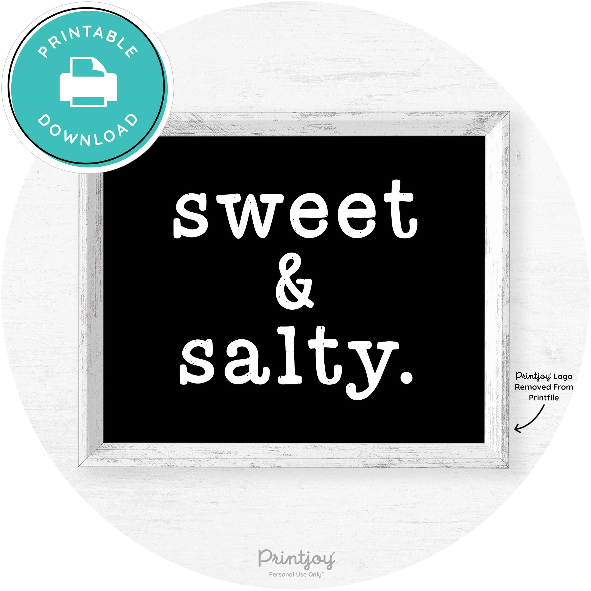 Sweet & Salty Southern Kitchen Farmhouse Wall Art Free Printable