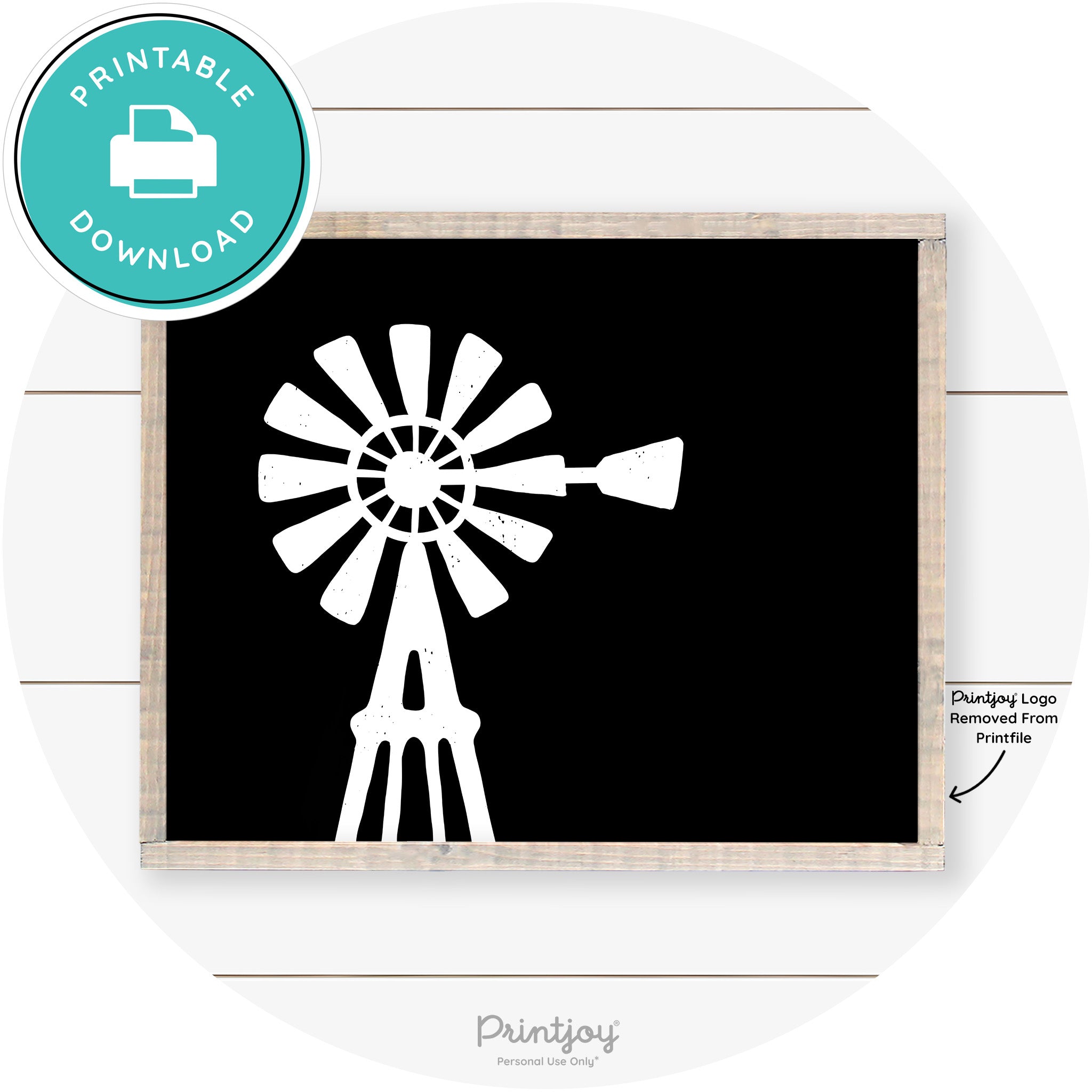 Windmill Rustic Farmhouse Living Room Wall Art Decor Free Printable
