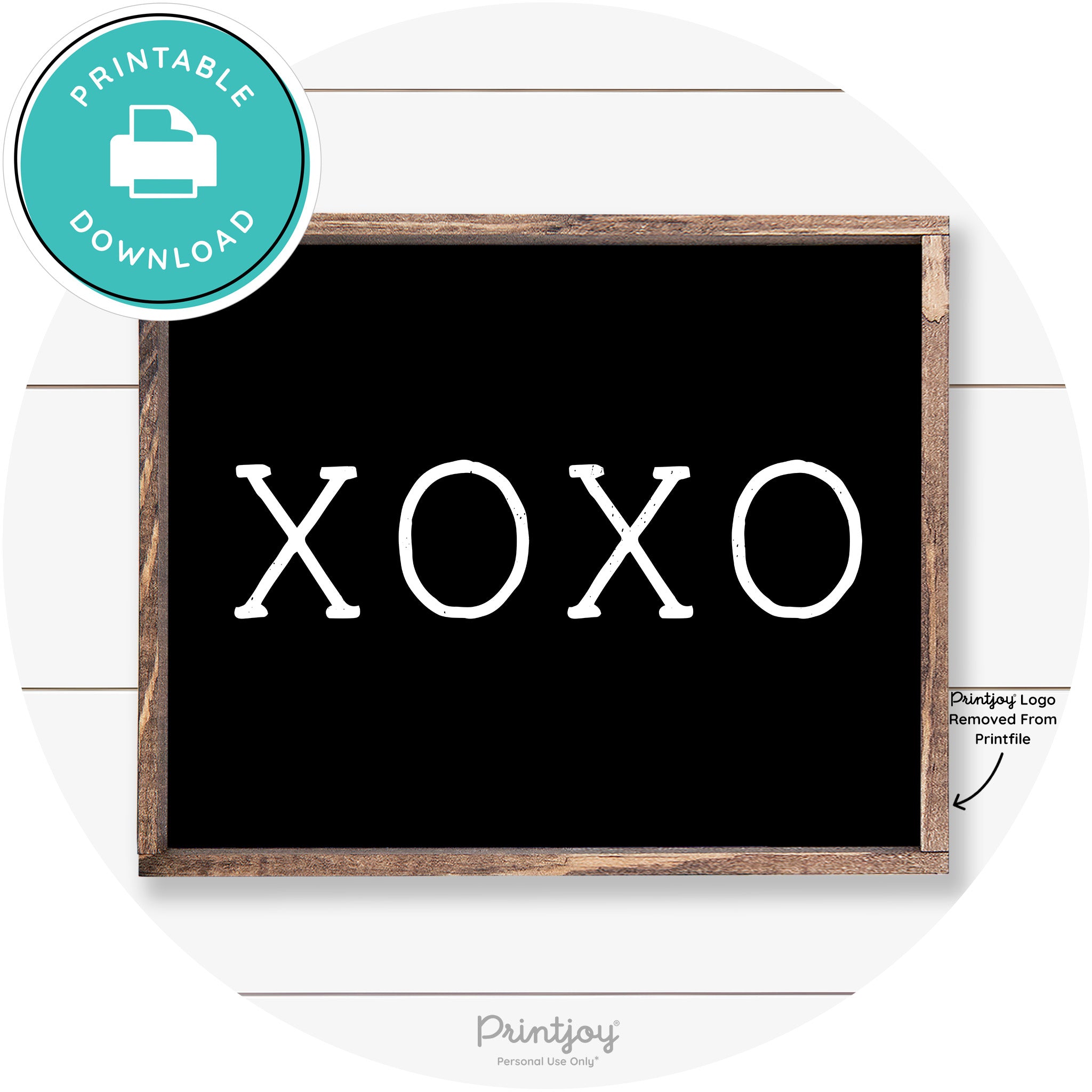 Xoxo Cute Couples Love Modern Farmhouse Wall Art Free Printable