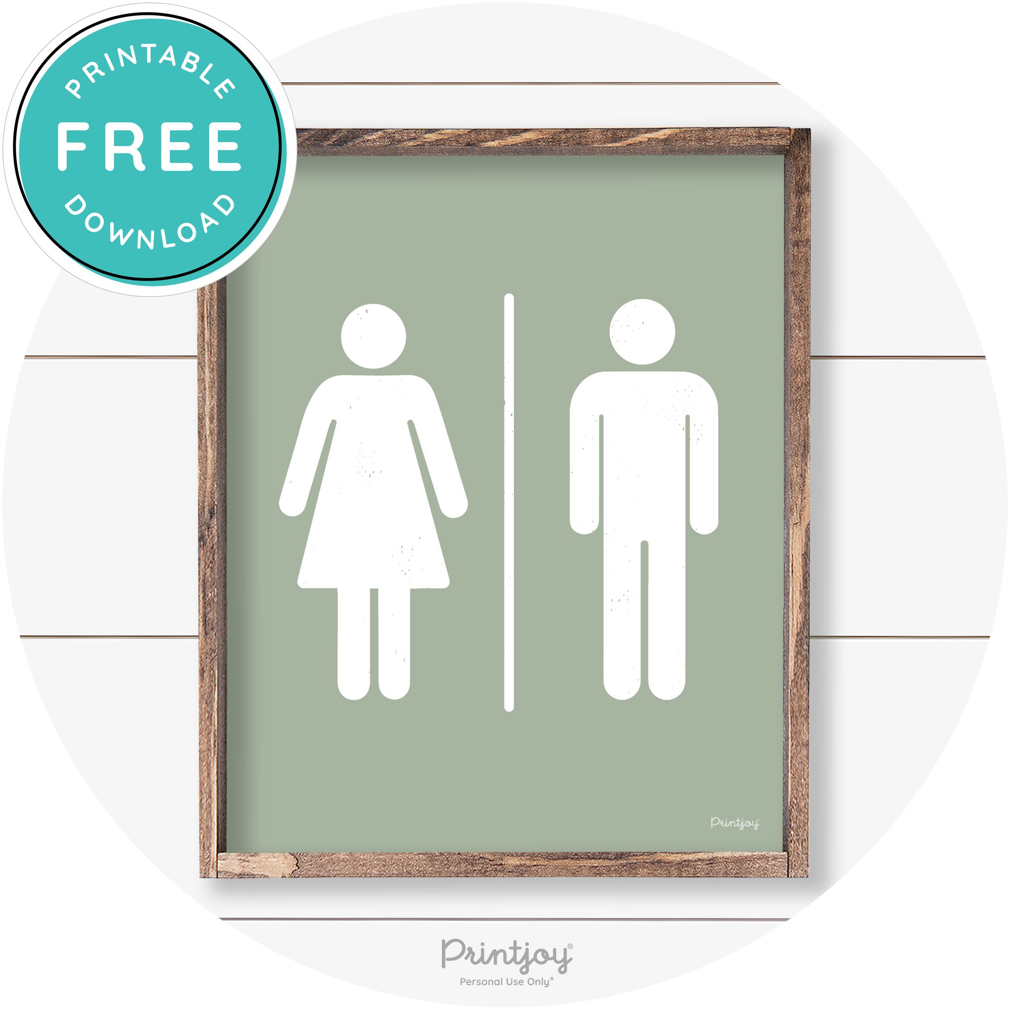 Restroom Sign Womens Mens Bathroom Farmhouse Art Free Printable
