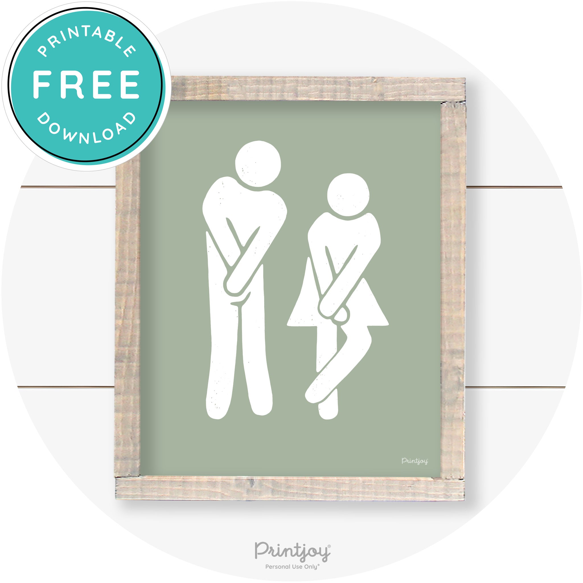 Potty Dance Gotta Go Sign Funny Farmhouse Wall Art Free Printable