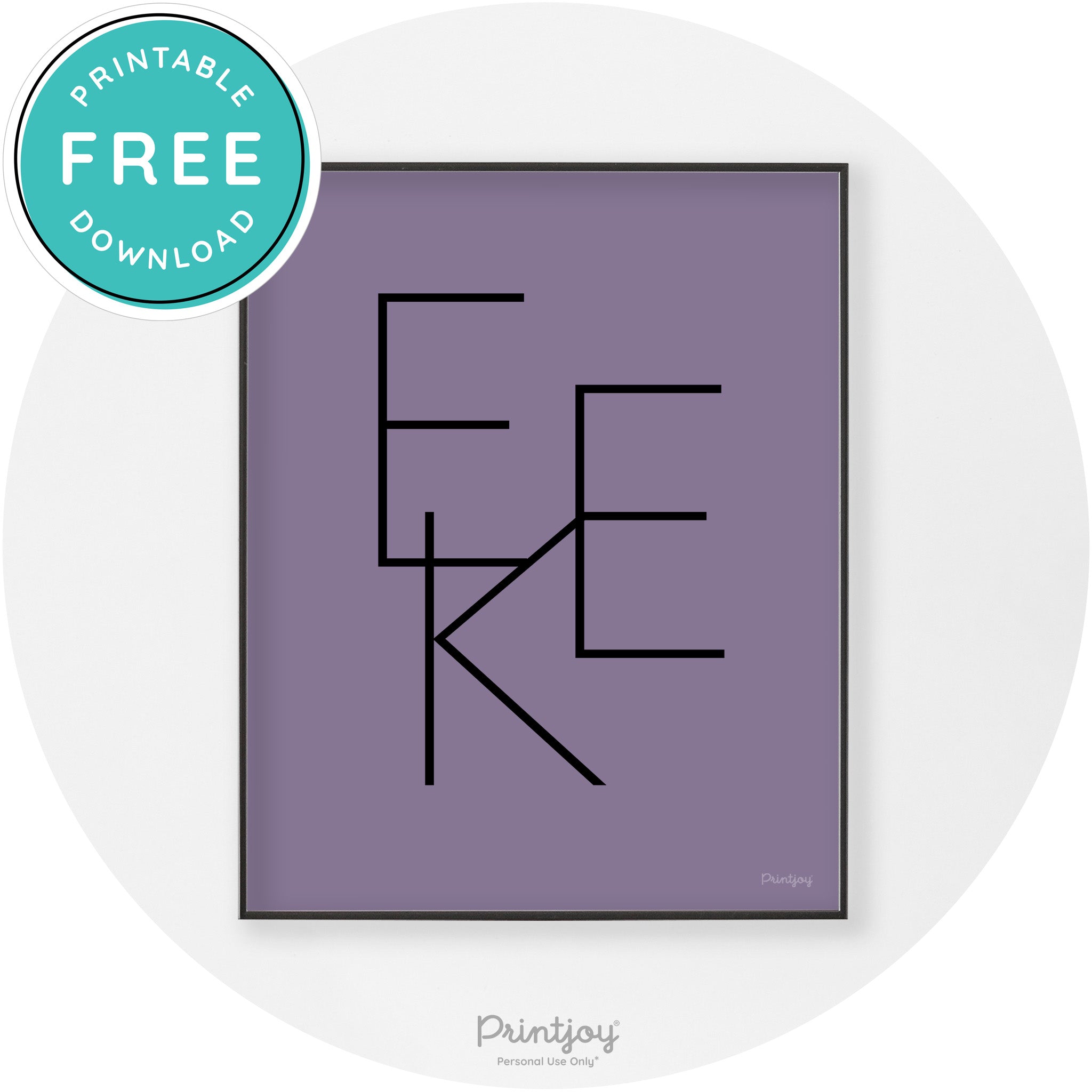 Eek Halloween Modern Chic Lettering Wall Art Decor Free Printable