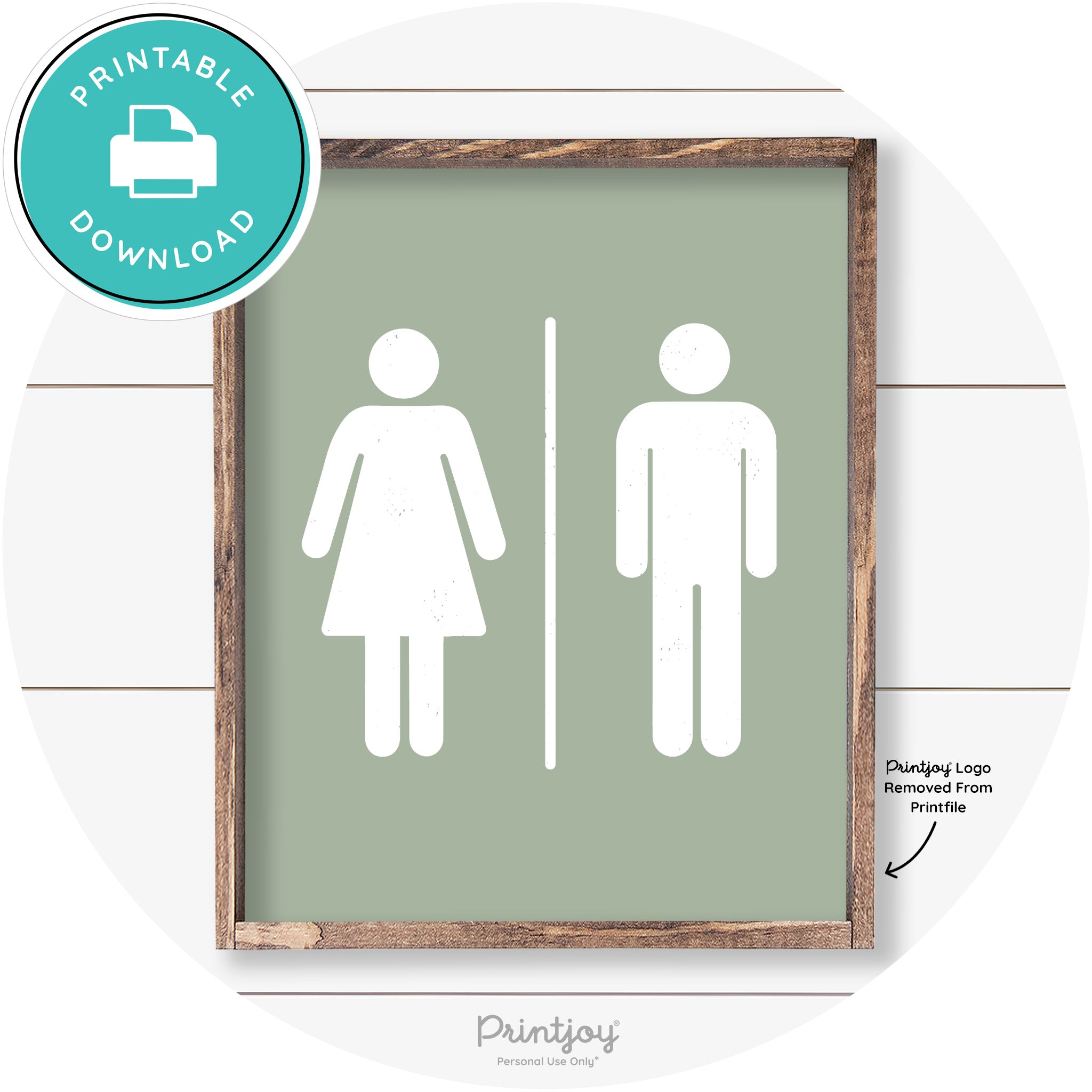 Restroom Sign Womens Mens Bathroom Farmhouse Art Free Printable