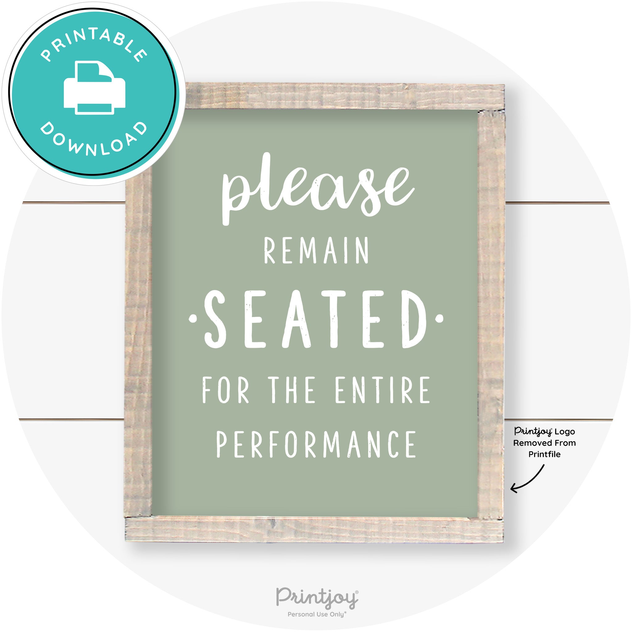 Please Remain Seated Funny Bathroom Farmhouse Art Free Printable
