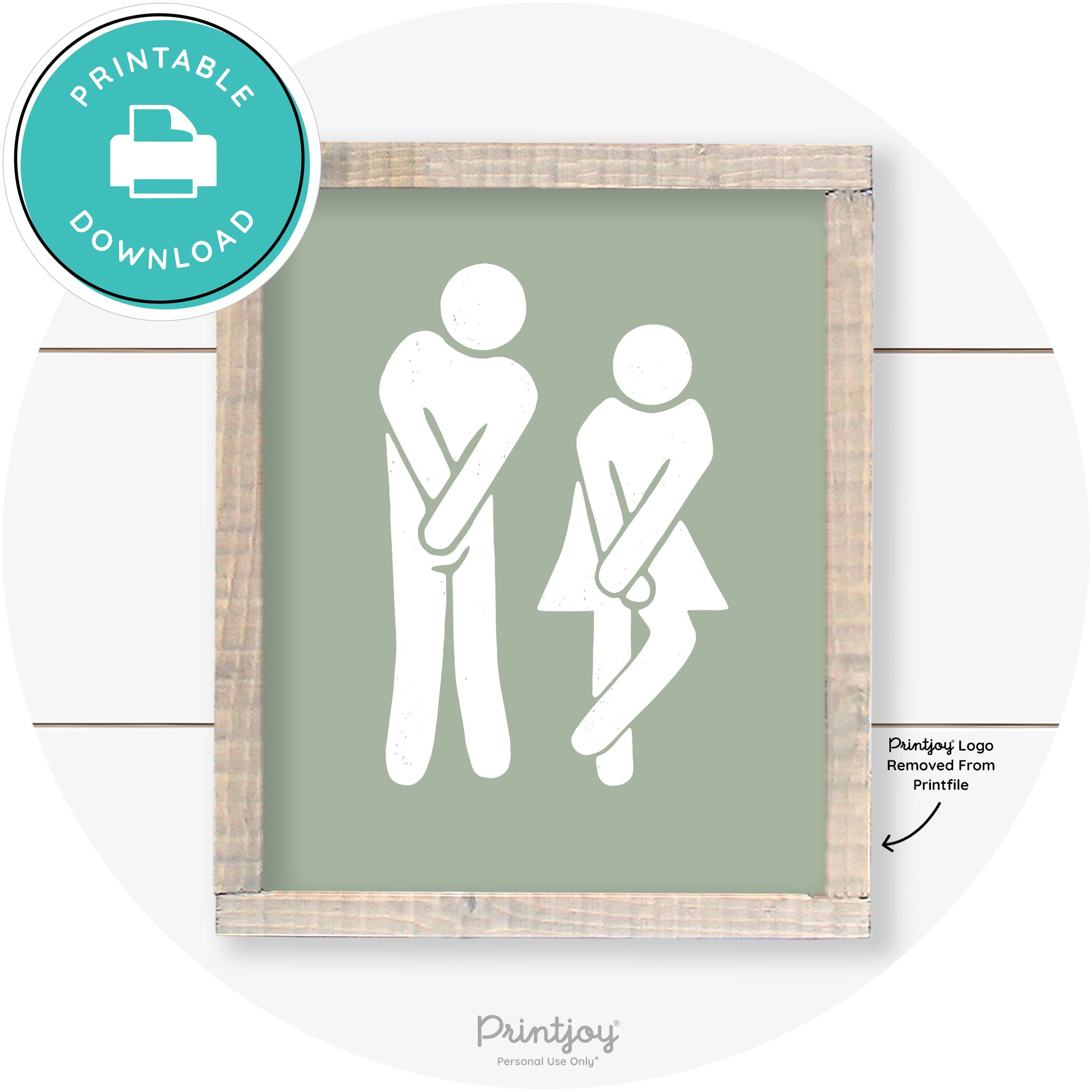 Potty Dance Gotta Go Sign Funny Farmhouse Wall Art Free Printable