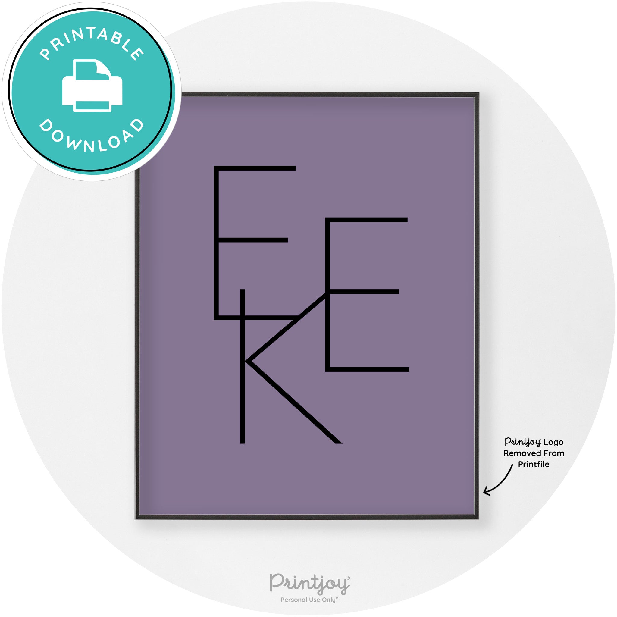 Eek Halloween Modern Chic Lettering Wall Art Decor Free Printable