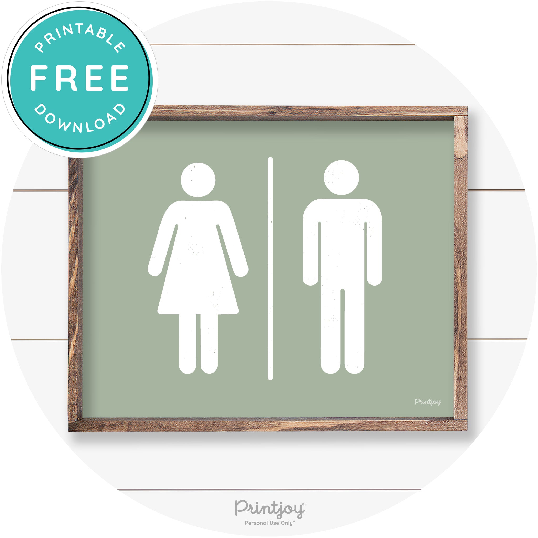 Restroom Sign Womens Mens Bathroom Farmhouse Art Free Printable