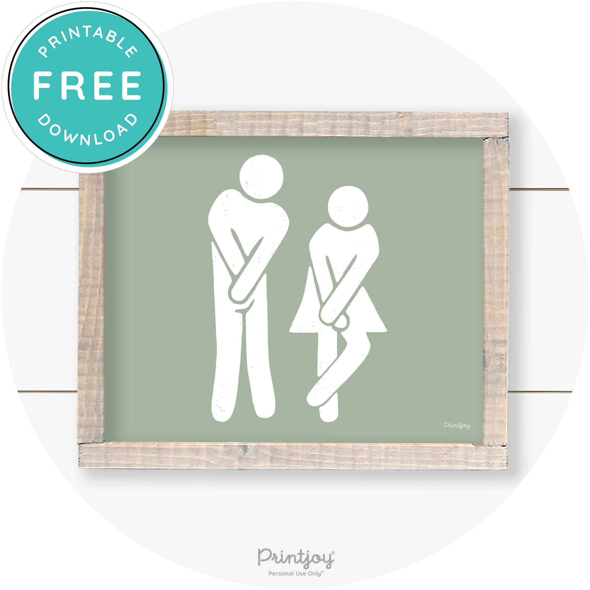 Potty Dance Gotta Go Sign Funny Farmhouse Wall Art Free Printable