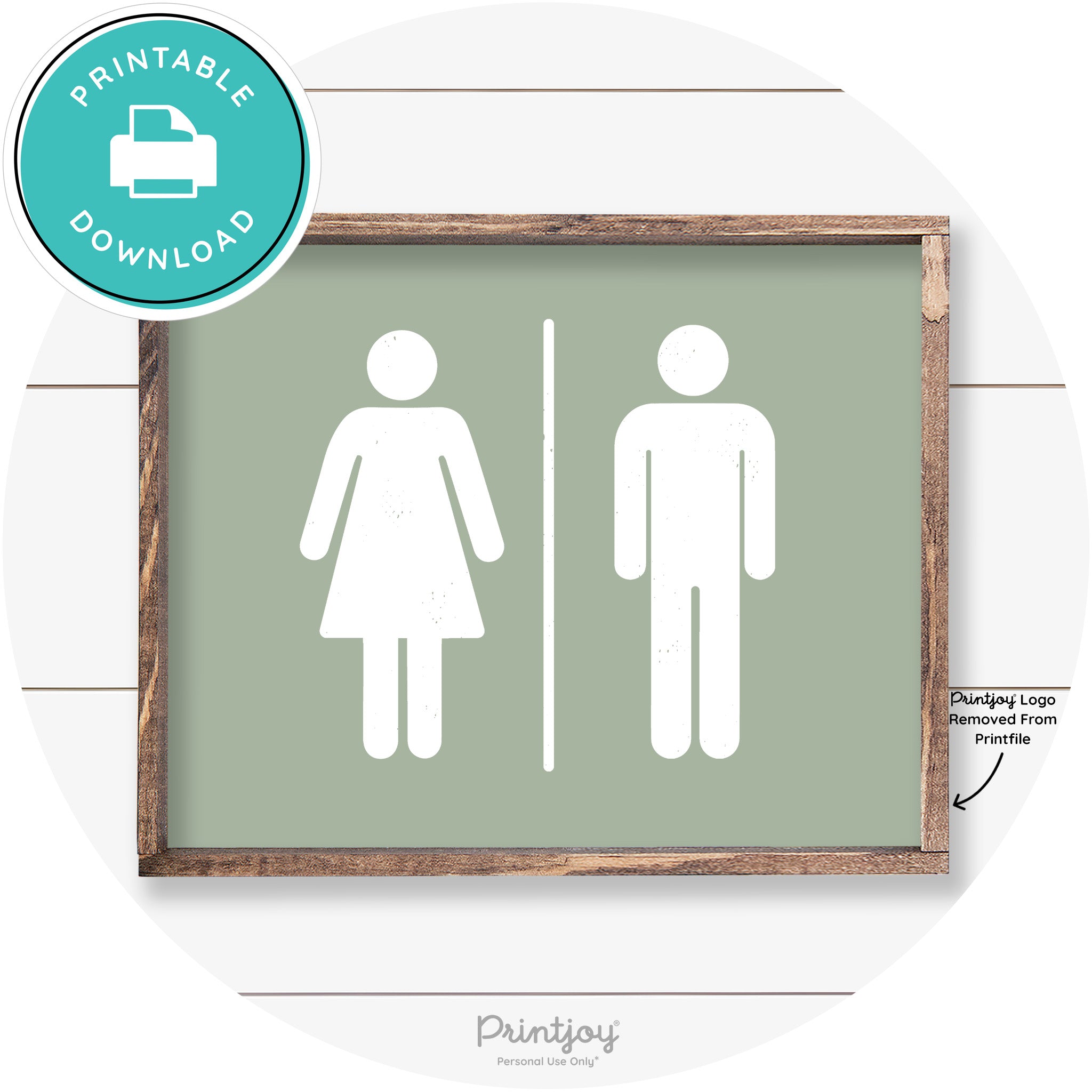 Restroom Sign Womens Mens Bathroom Farmhouse Art Free Printable