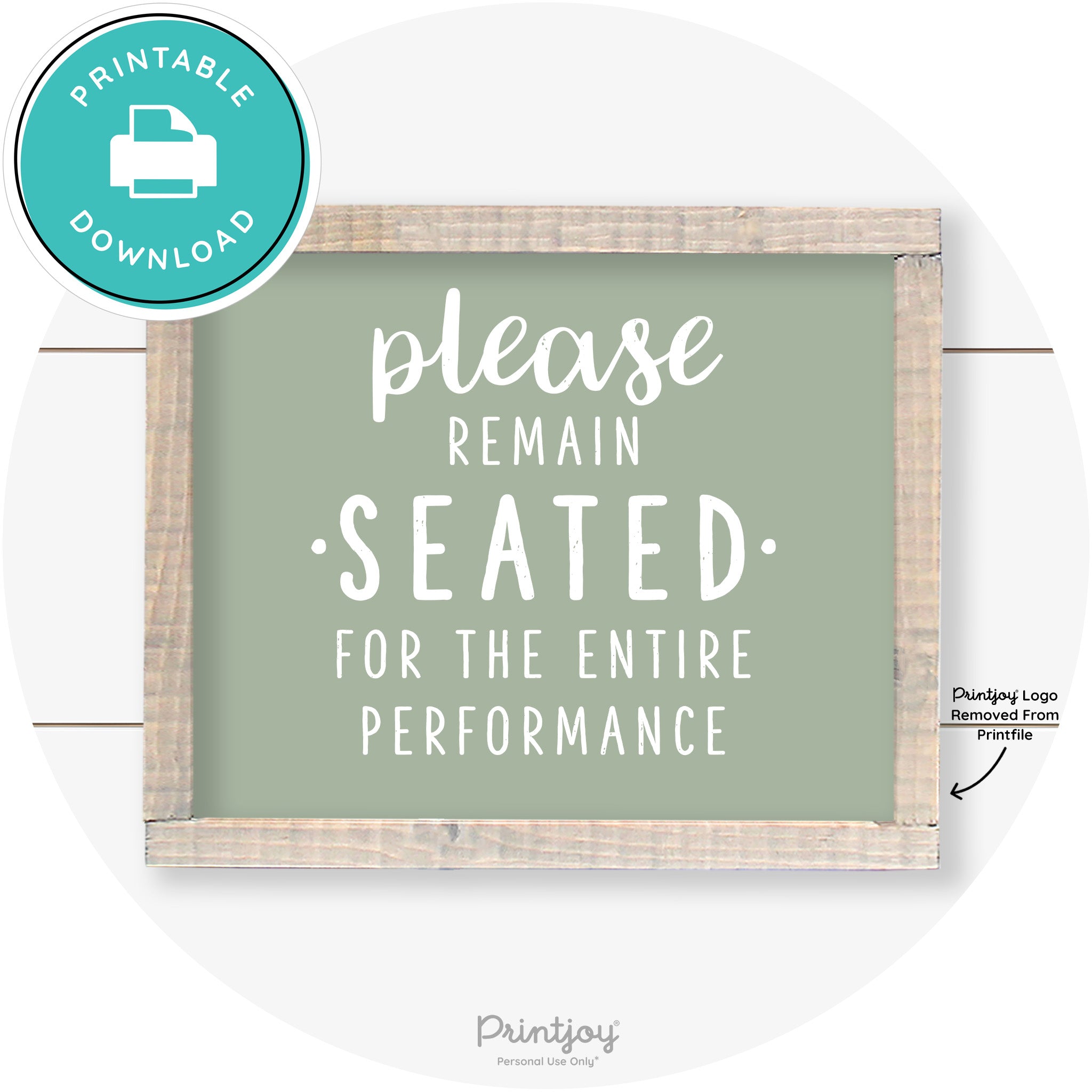 Please Remain Seated Funny Bathroom Farmhouse Art Free Printable