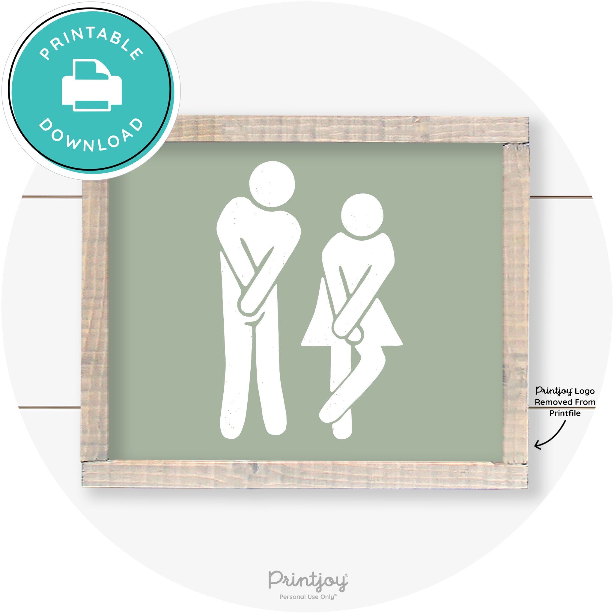 Potty Dance Gotta Go Sign Funny Farmhouse Wall Art Free Printable