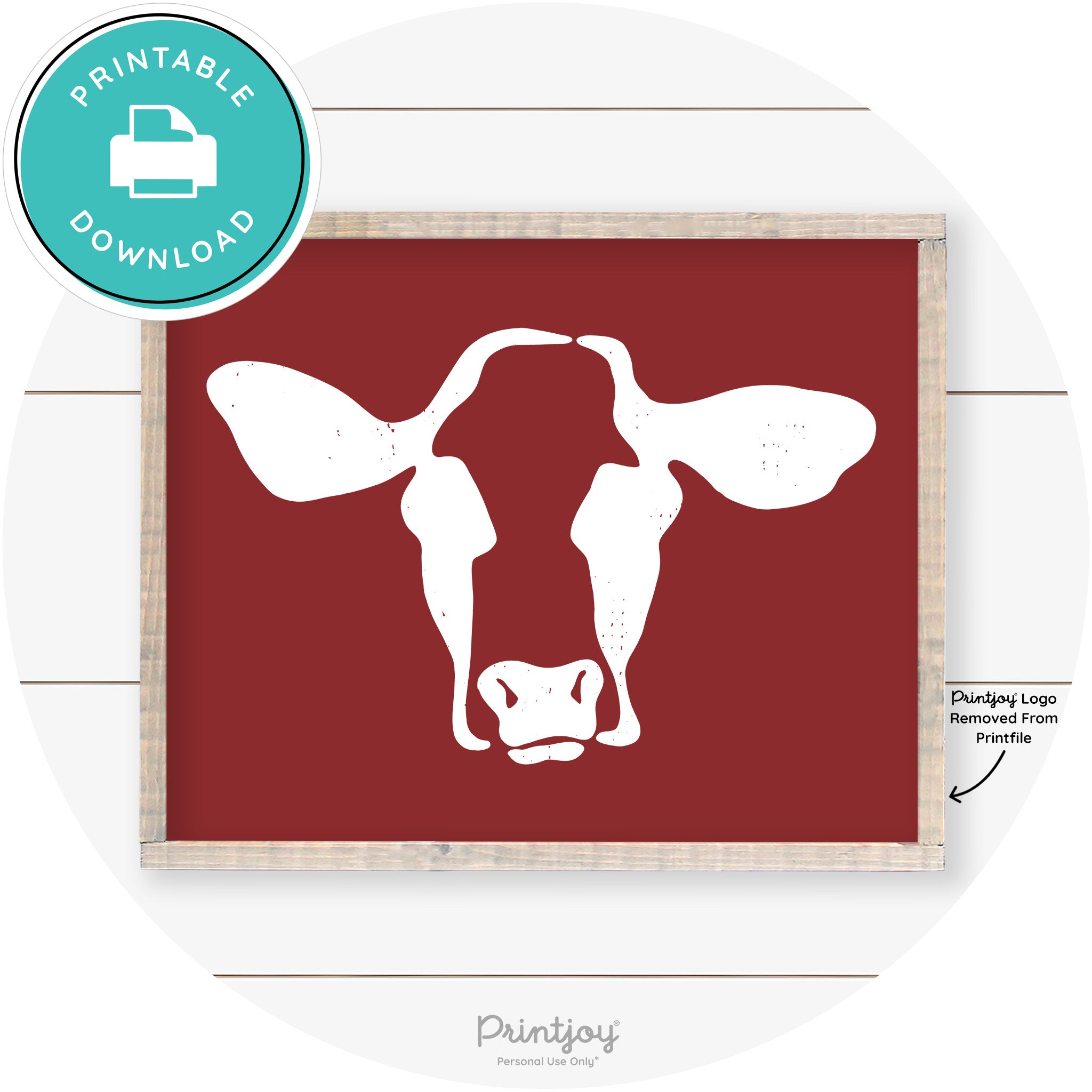 Cow Rustic Farmhouse Living Room Wall Art Decor Free Printable