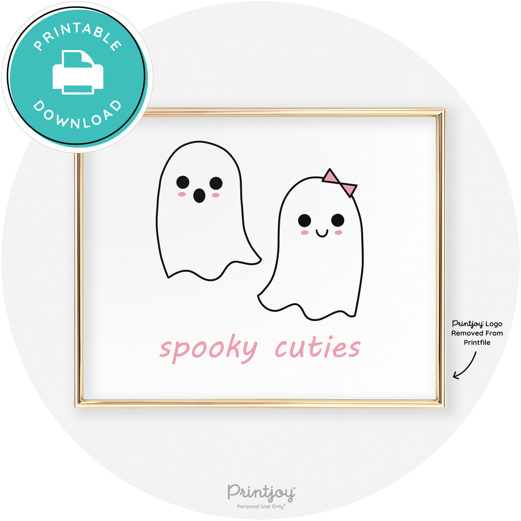 Spooky Cuties Ghosts Fun Cute Chic Halloween Wall Art Free Printable