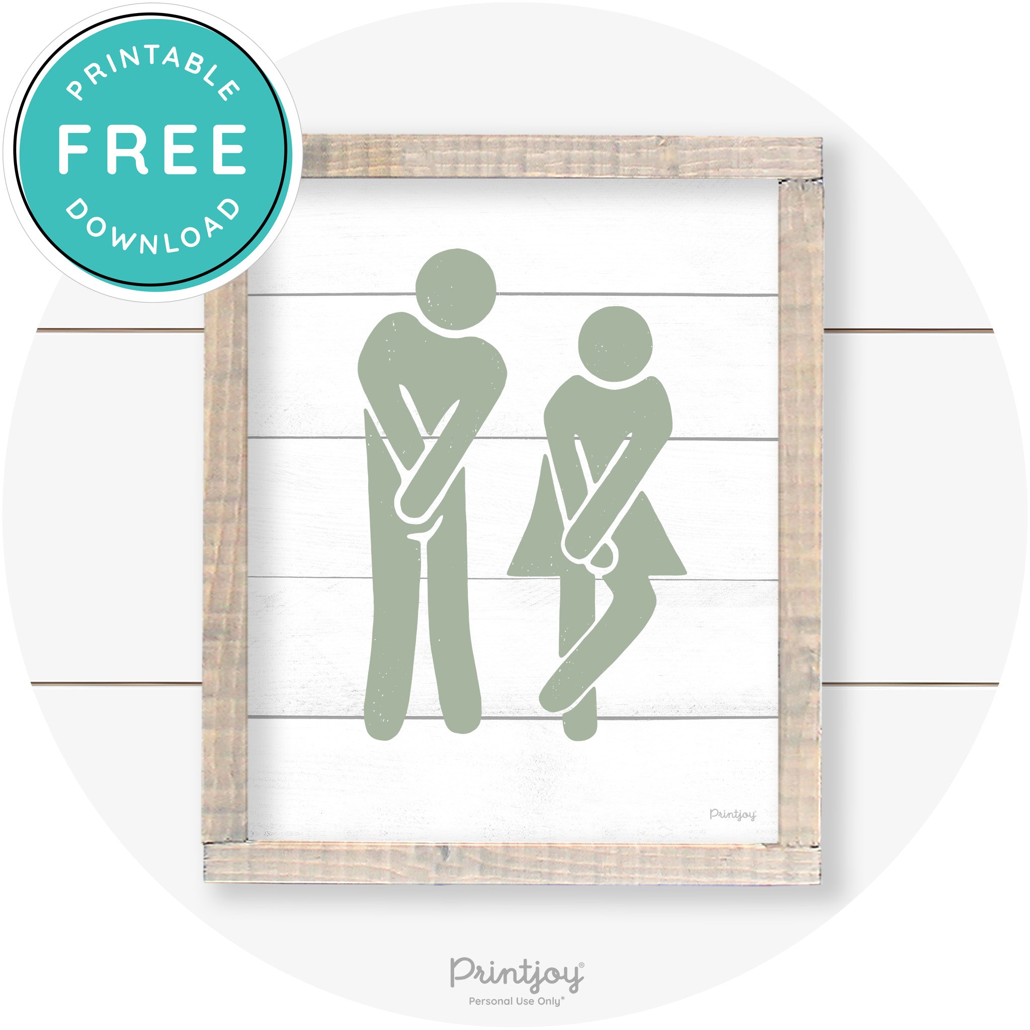 Potty Dance Gotta Go Sign Funny Farmhouse Wall Art Free Printable