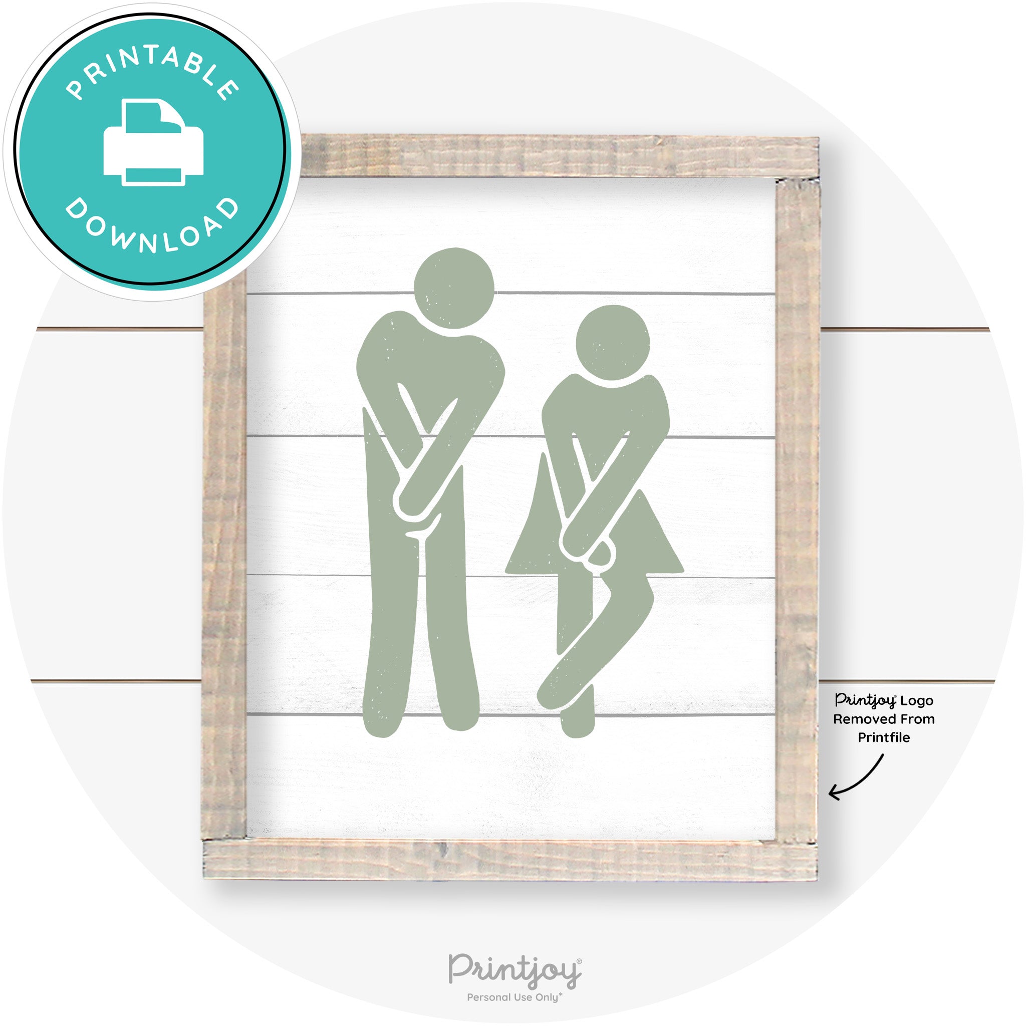 Potty Dance Gotta Go Sign Funny Farmhouse Wall Art Free Printable