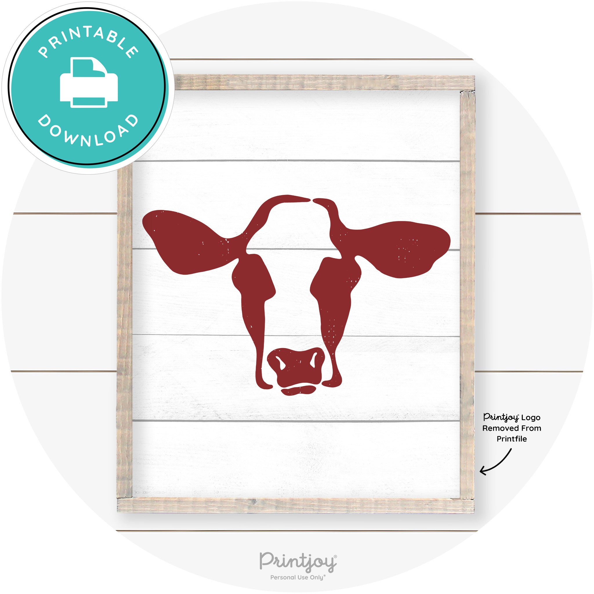 Cow Rustic Farmhouse Living Room Wall Art Decor Free Printable