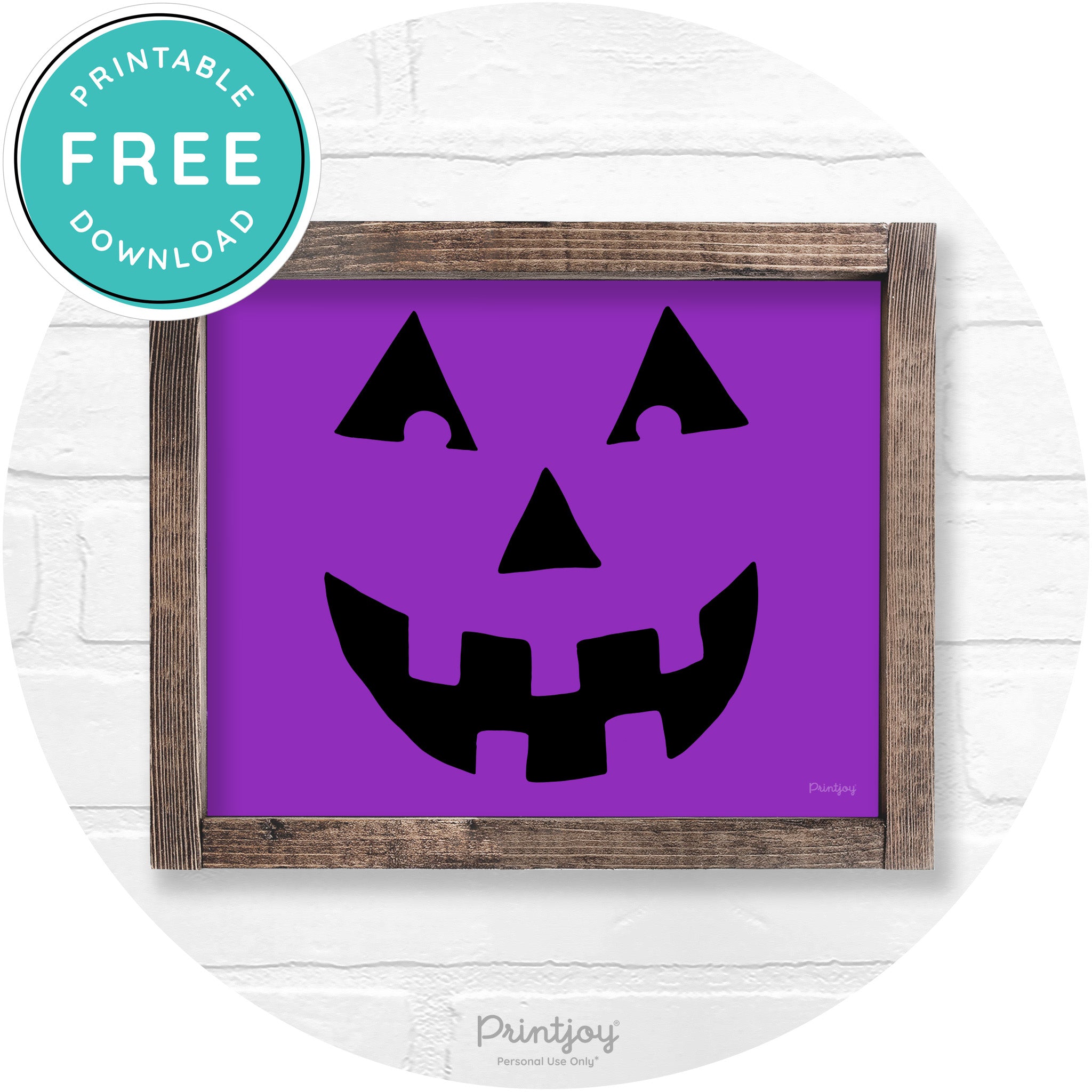 Jack O Lantern Halloween Rustic Farmhouse Wall Art Printable