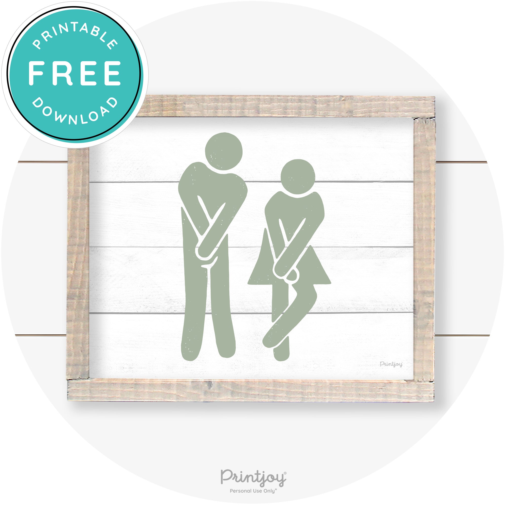 Potty Dance Gotta Go Sign Funny Farmhouse Wall Art Free Printable