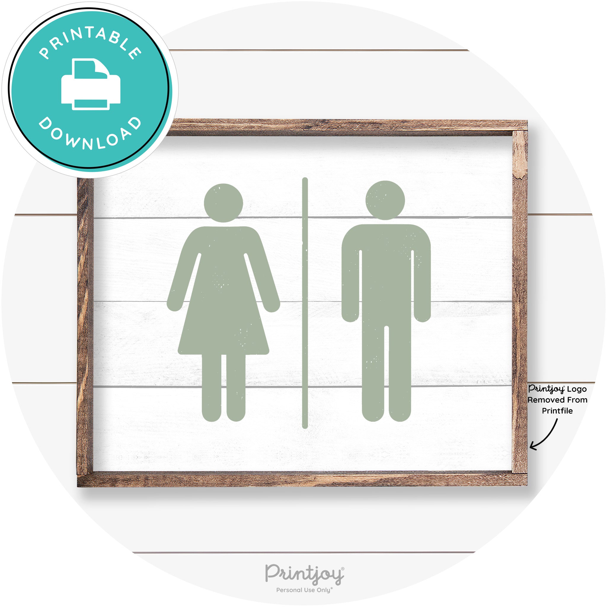 Restroom Sign Womens Mens Bathroom Farmhouse Art Free Printable