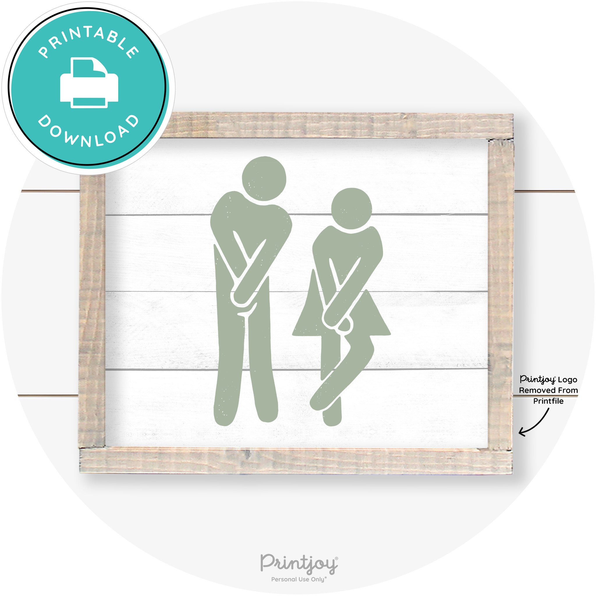 Potty Dance Gotta Go Sign Funny Farmhouse Wall Art Free Printable
