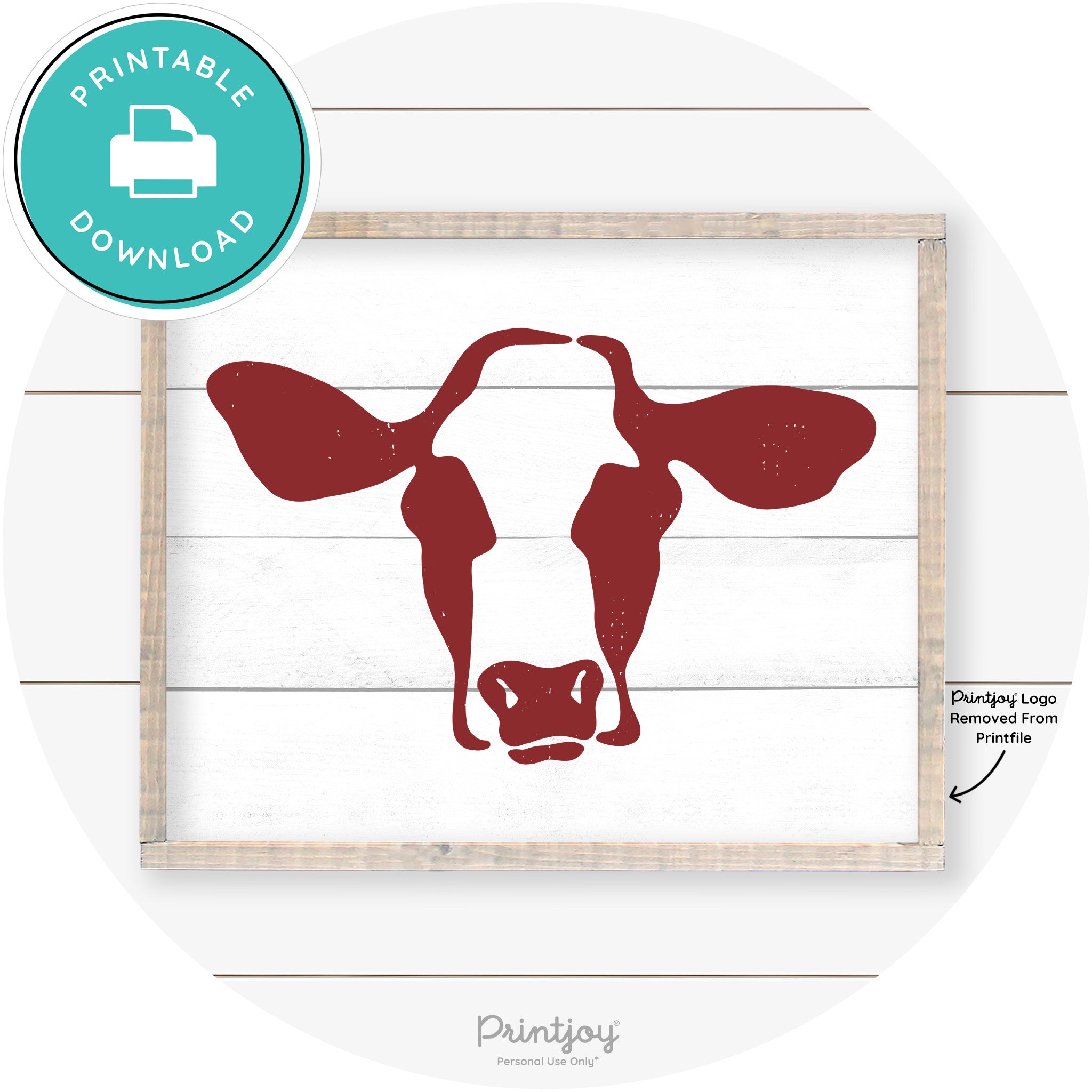 Cow Rustic Farmhouse Living Room Wall Art Decor Free Printable