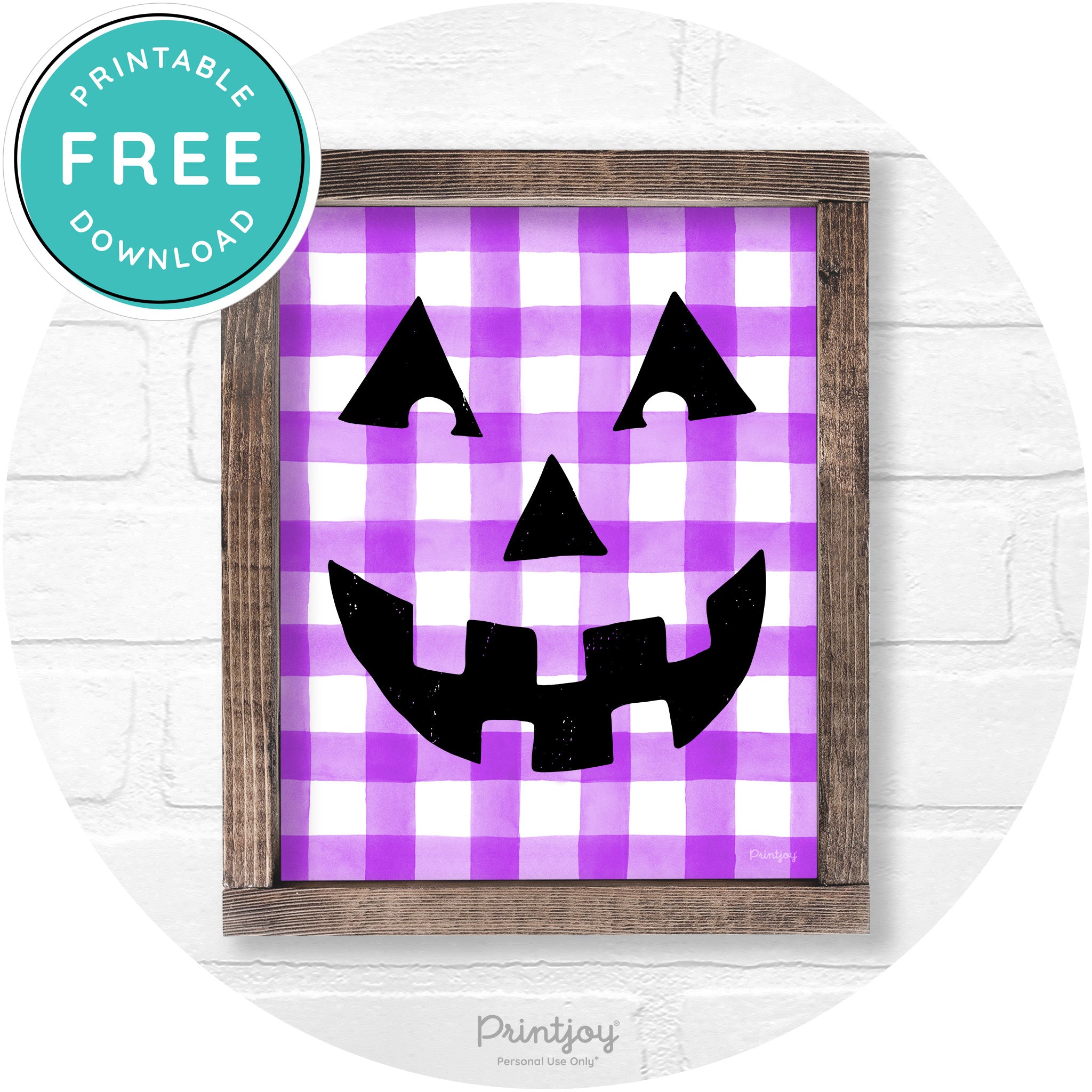 Jack O Lantern Halloween Rustic Farmhouse Wall Art Free Printable