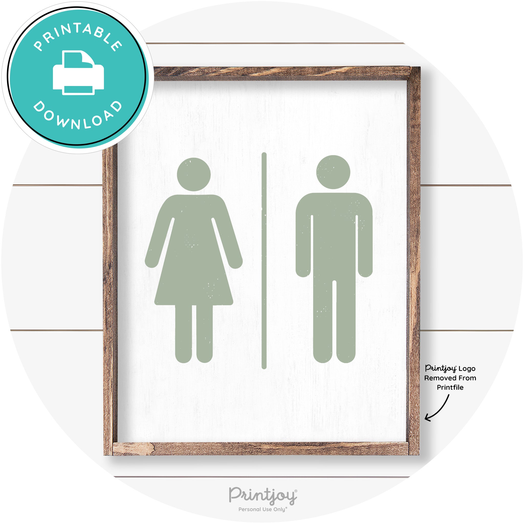 Restroom Sign Womens Mens Bathroom Farmhouse Art Free Printable