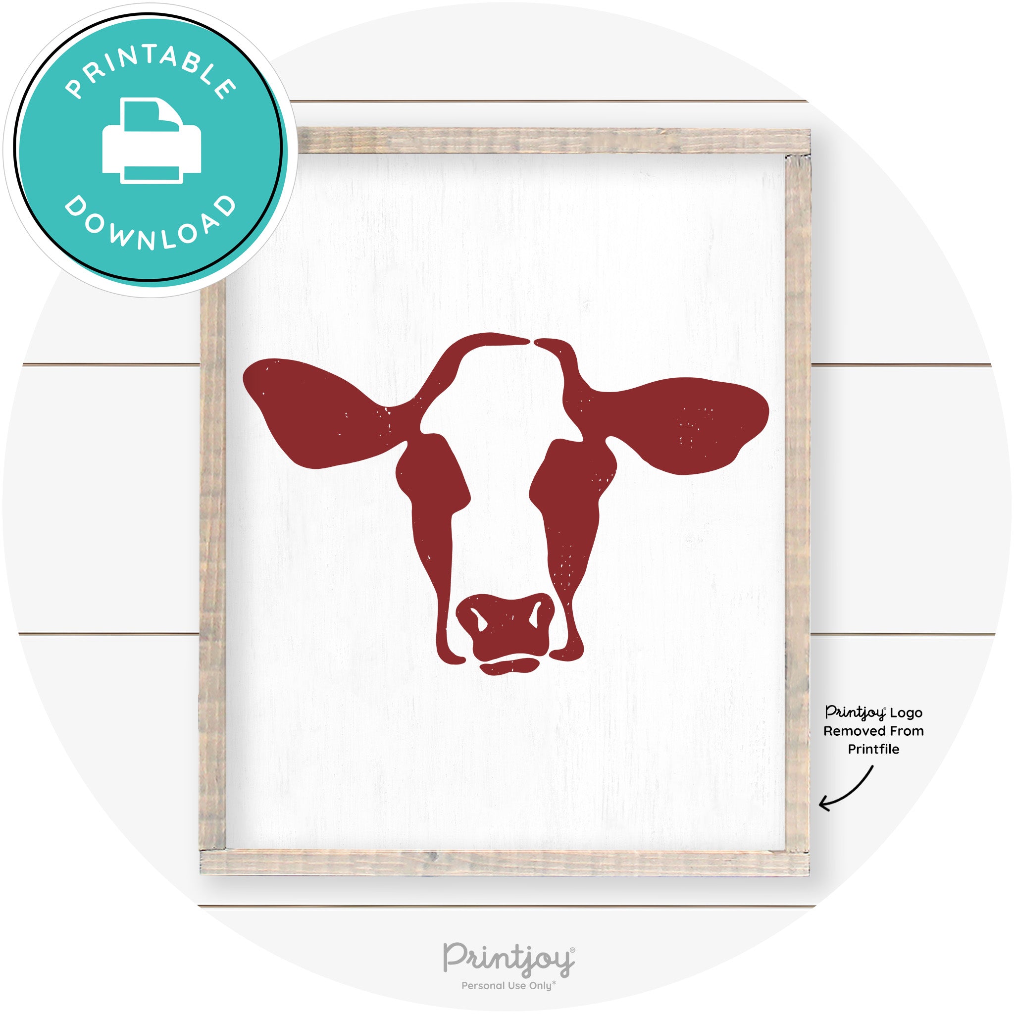 Cow Rustic Farmhouse Living Room Wall Art Decor Free Printable