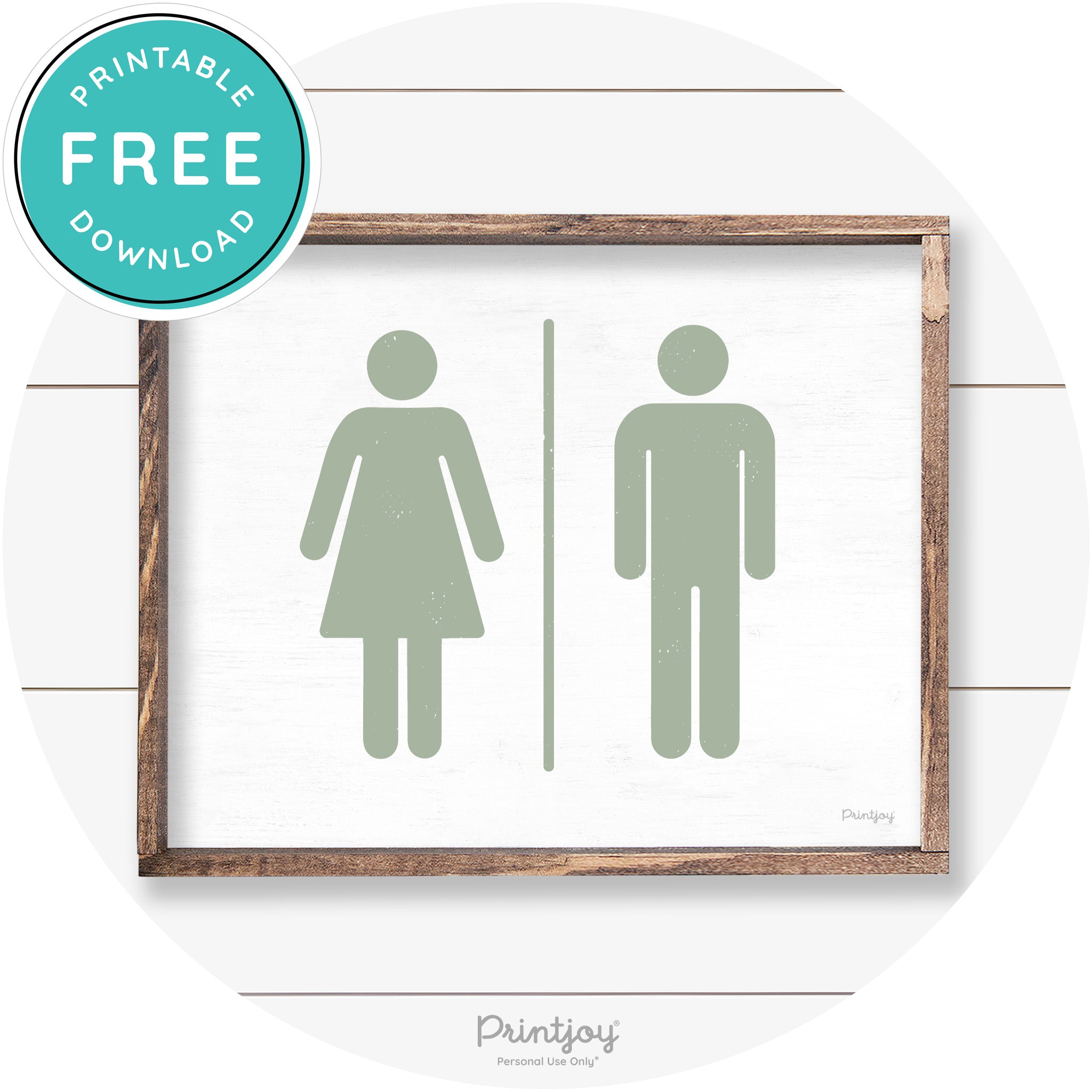 Restroom Sign Womens Mens Bathroom Farmhouse Art Free Printable