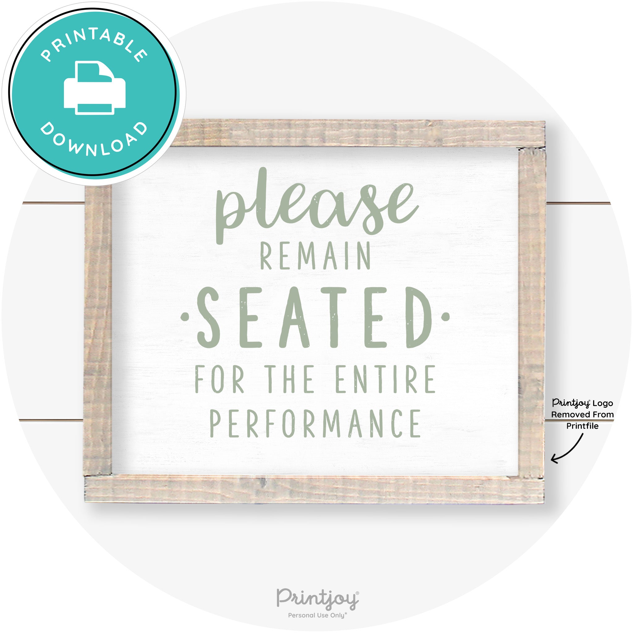 Please Remain Seated Funny Bathroom Farmhouse Art Free Printable