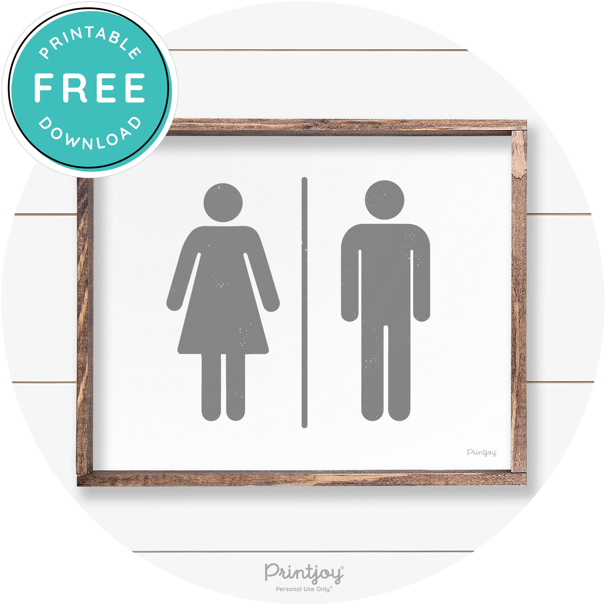 Restroom Sign Womens Mens Bathroom Farmhouse Art Free Printable
