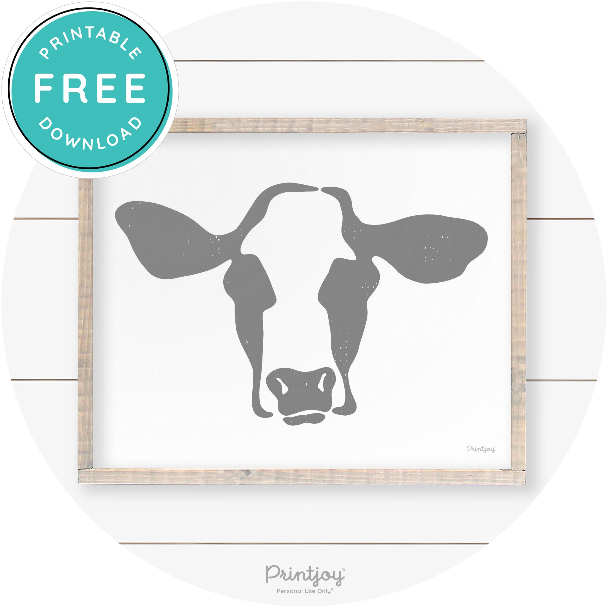 Cow Rustic Farmhouse Living Room Wall Art Decor Free Printable