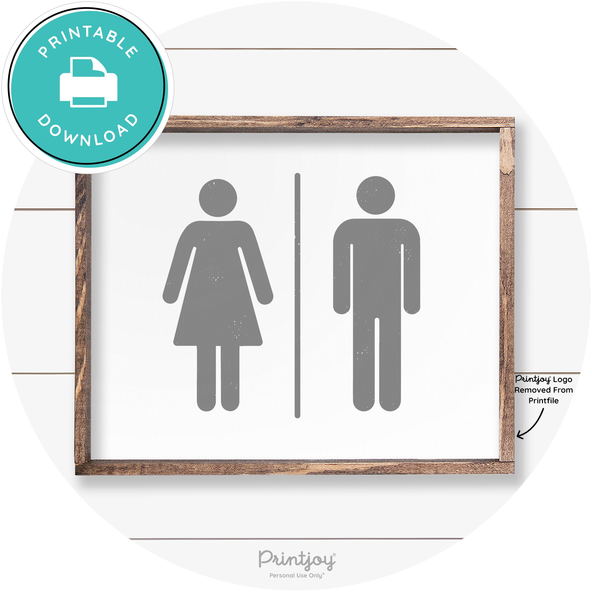 Restroom Sign Womens Mens Bathroom Farmhouse Art Free Printable
