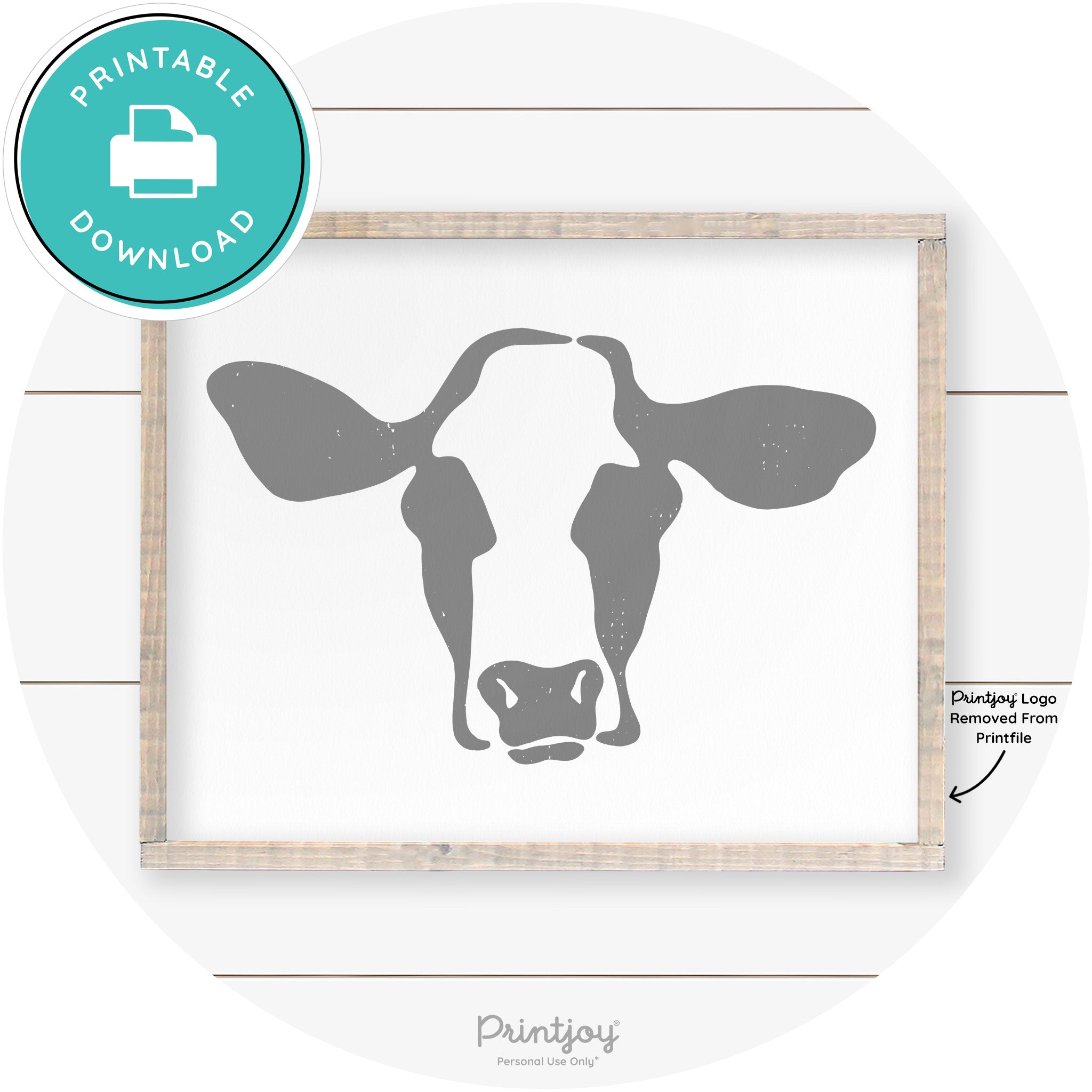 Cow Rustic Farmhouse Living Room Wall Art Decor Free Printable