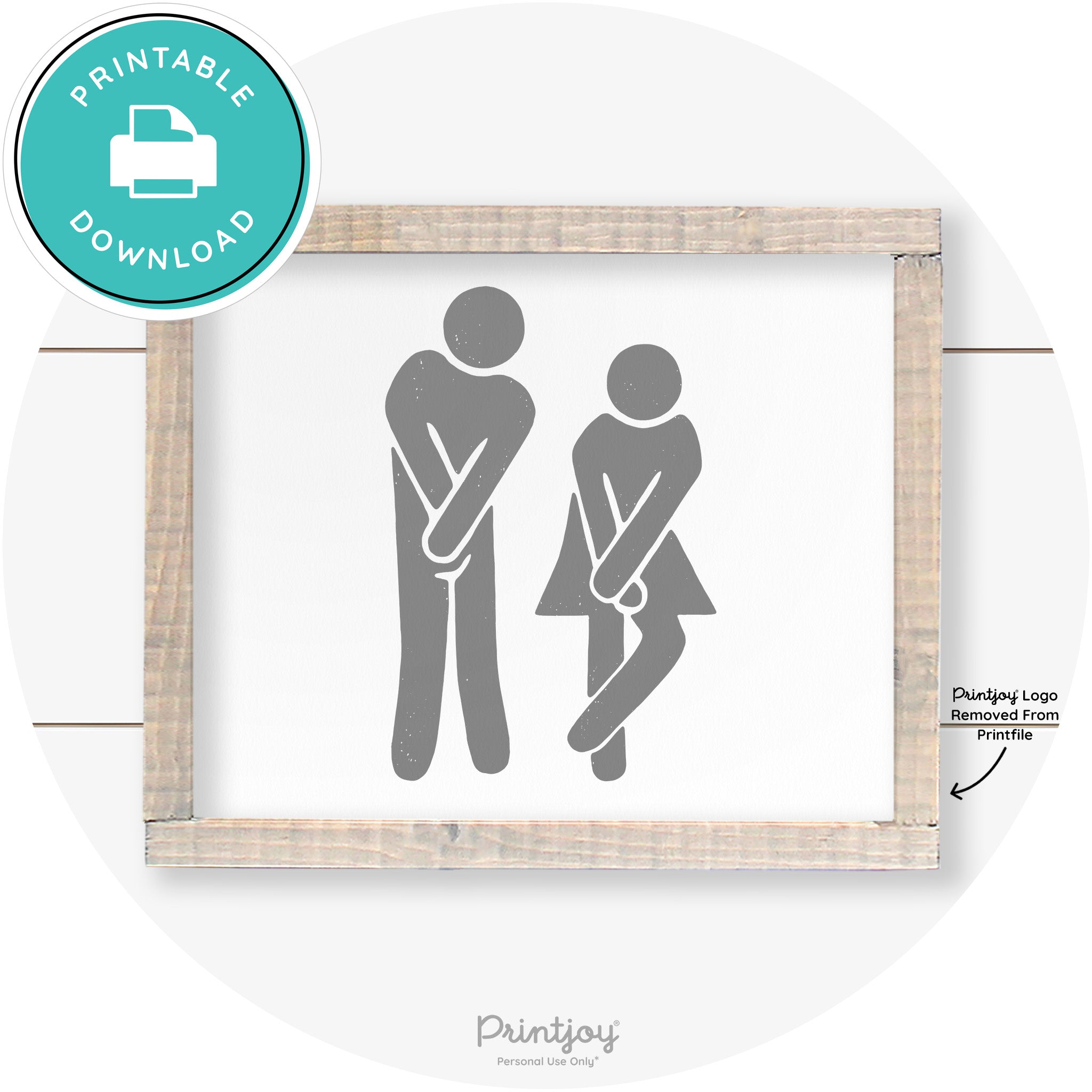 Potty Dance Gotta Go Sign Funny Farmhouse Wall Art Free Printable