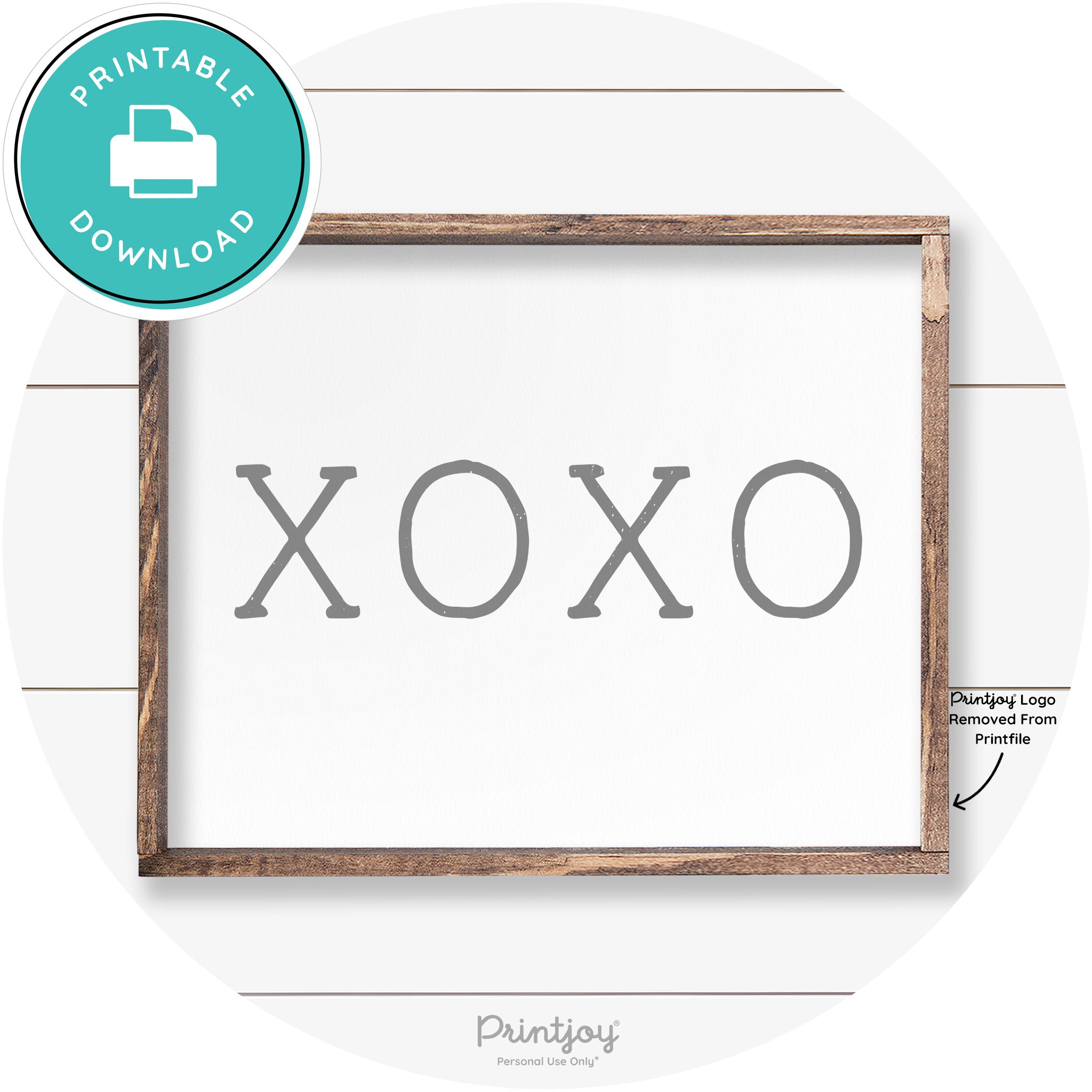 Xoxo Cute Couples Love Modern Farmhouse Wall Art Free Printable